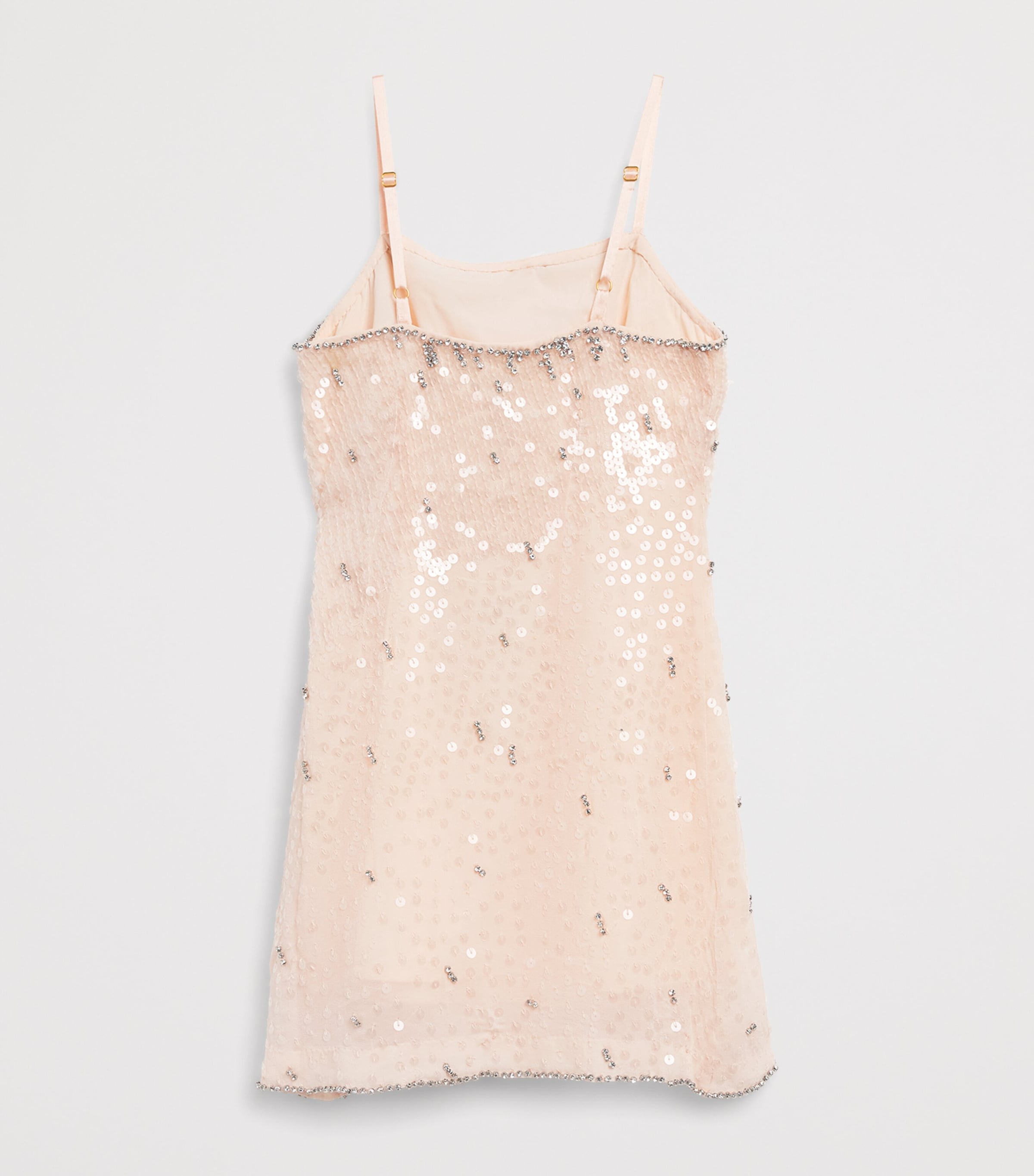 LoveShackFancy Sequin Velin Dress (7-14 Years) Shmpeshimmer Peche Image 2