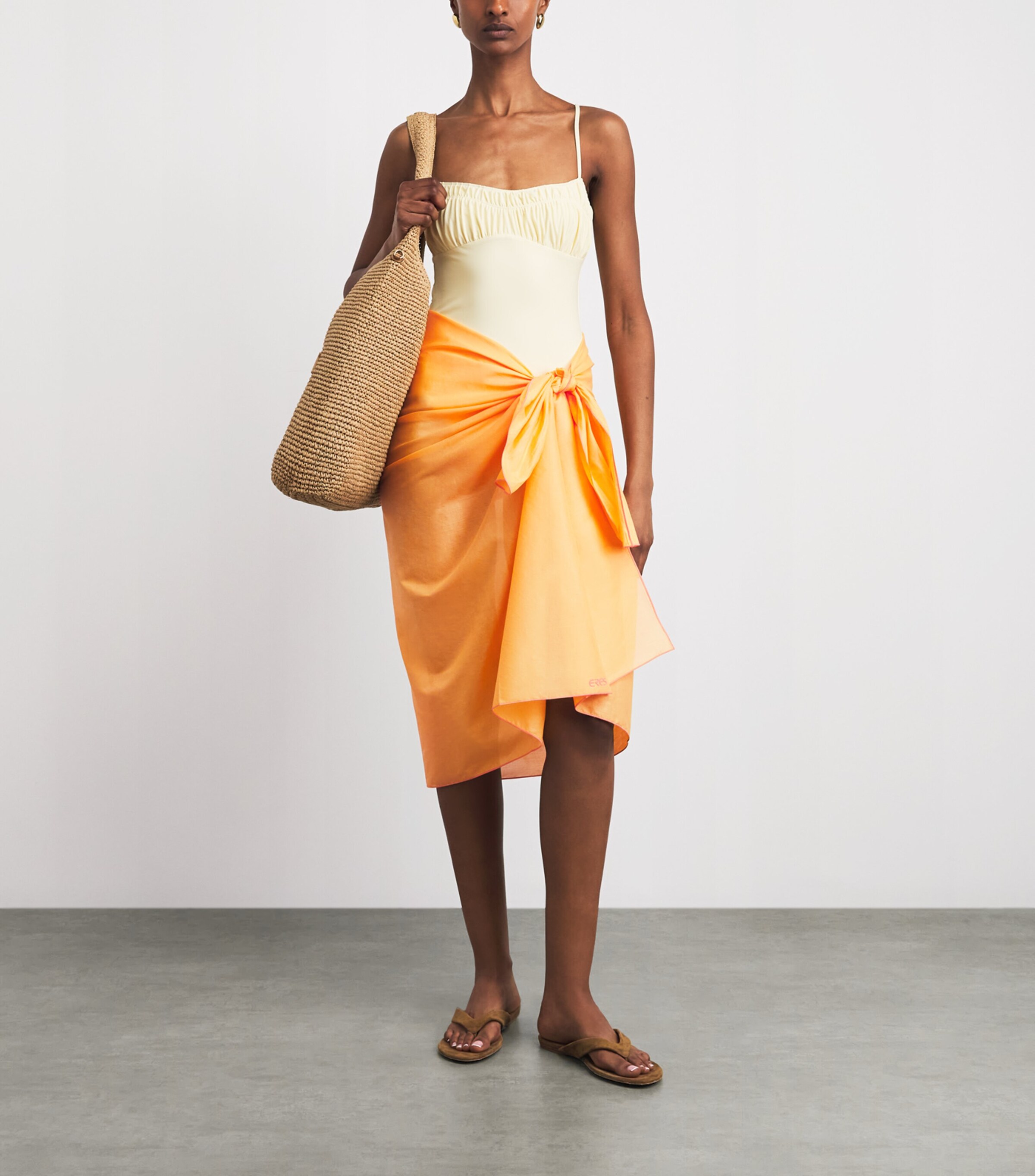Eres Womens Cotton Voile Cabine Pareo Raphia Image 2