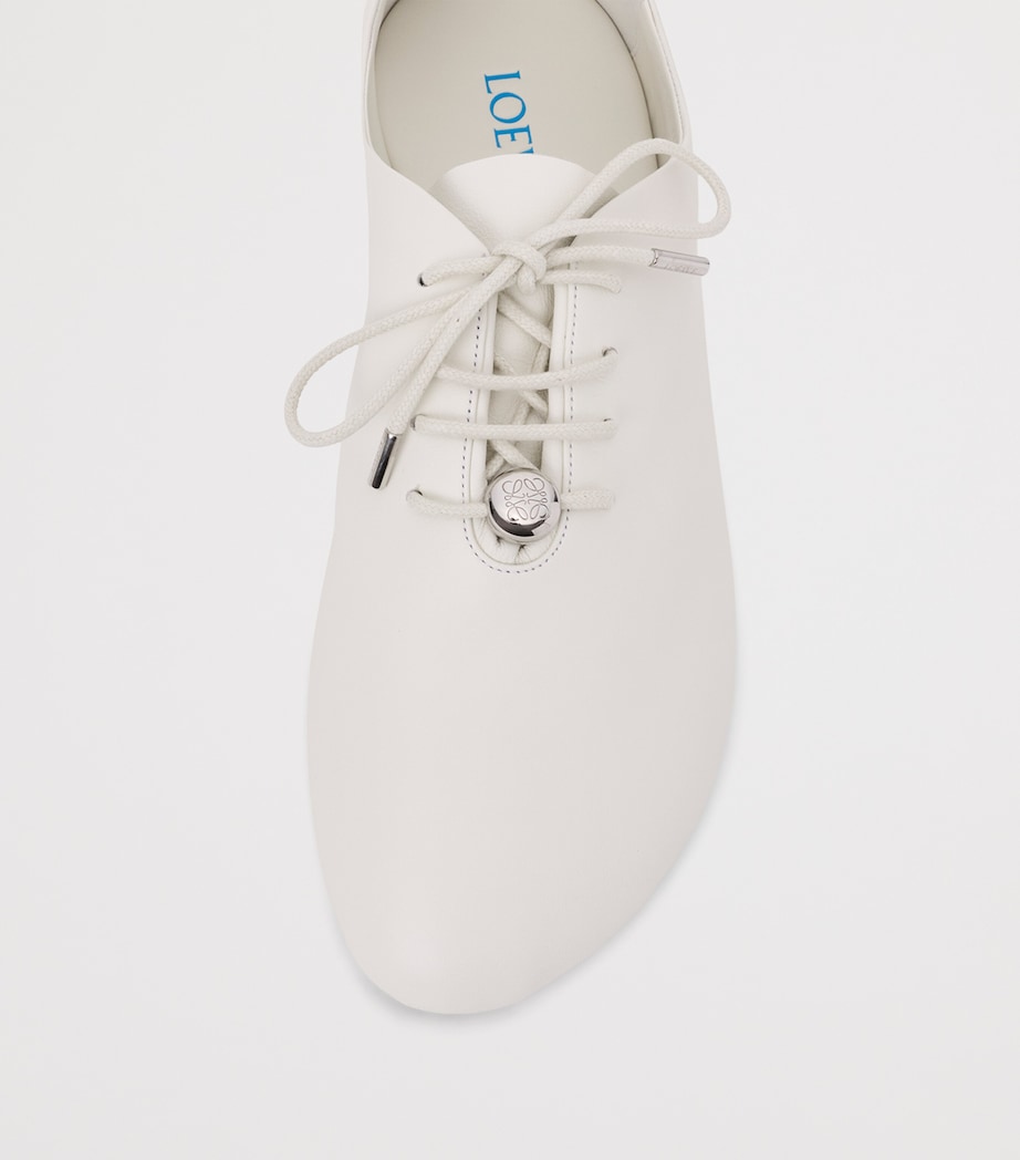 LOEWE Leather Pebble Soft Sneakers White Image 5