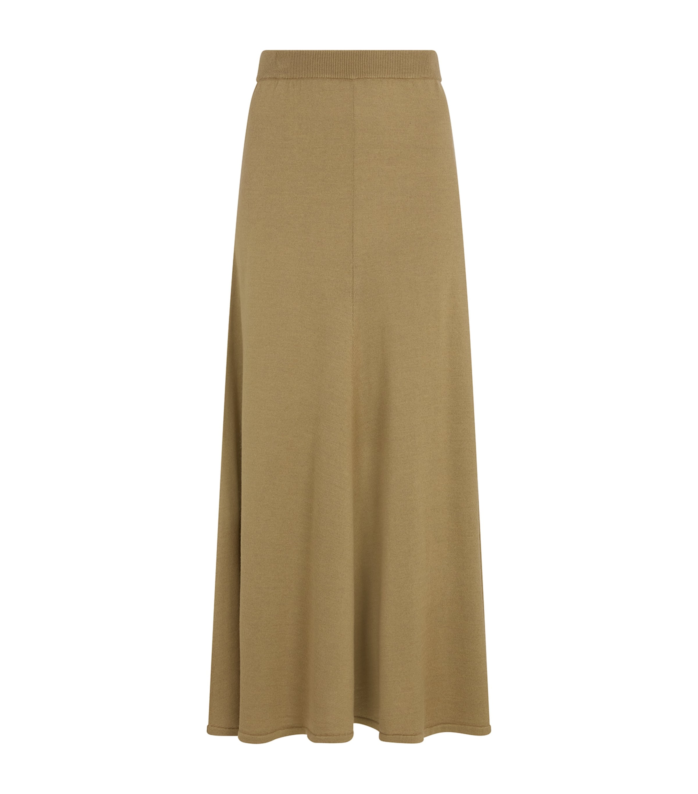 Tove Merino Wool-silk Thora Maxi Skirt In Brown