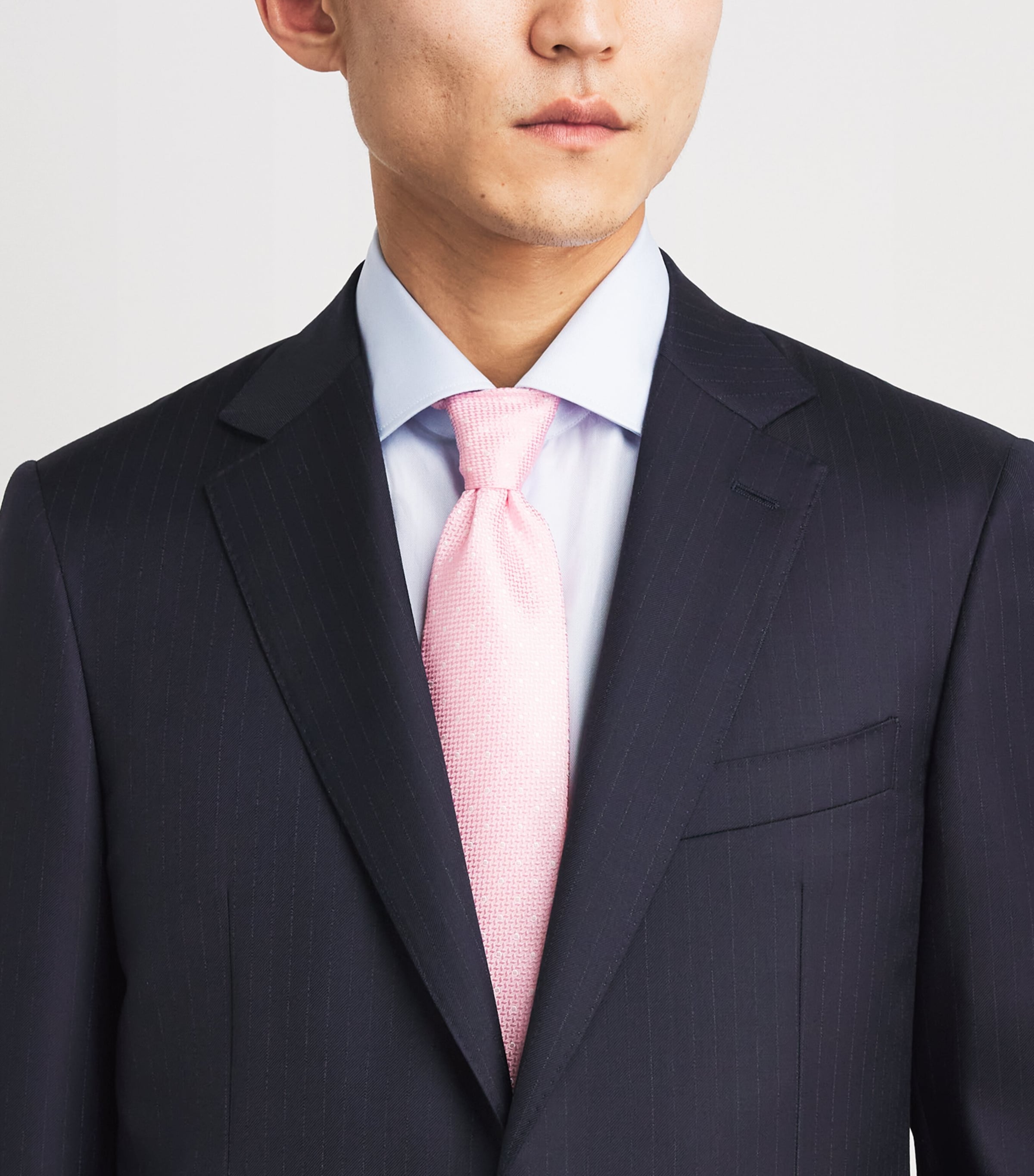 Canali Mens Wool Pinstripe 2-Piece Suit Navy Image 3