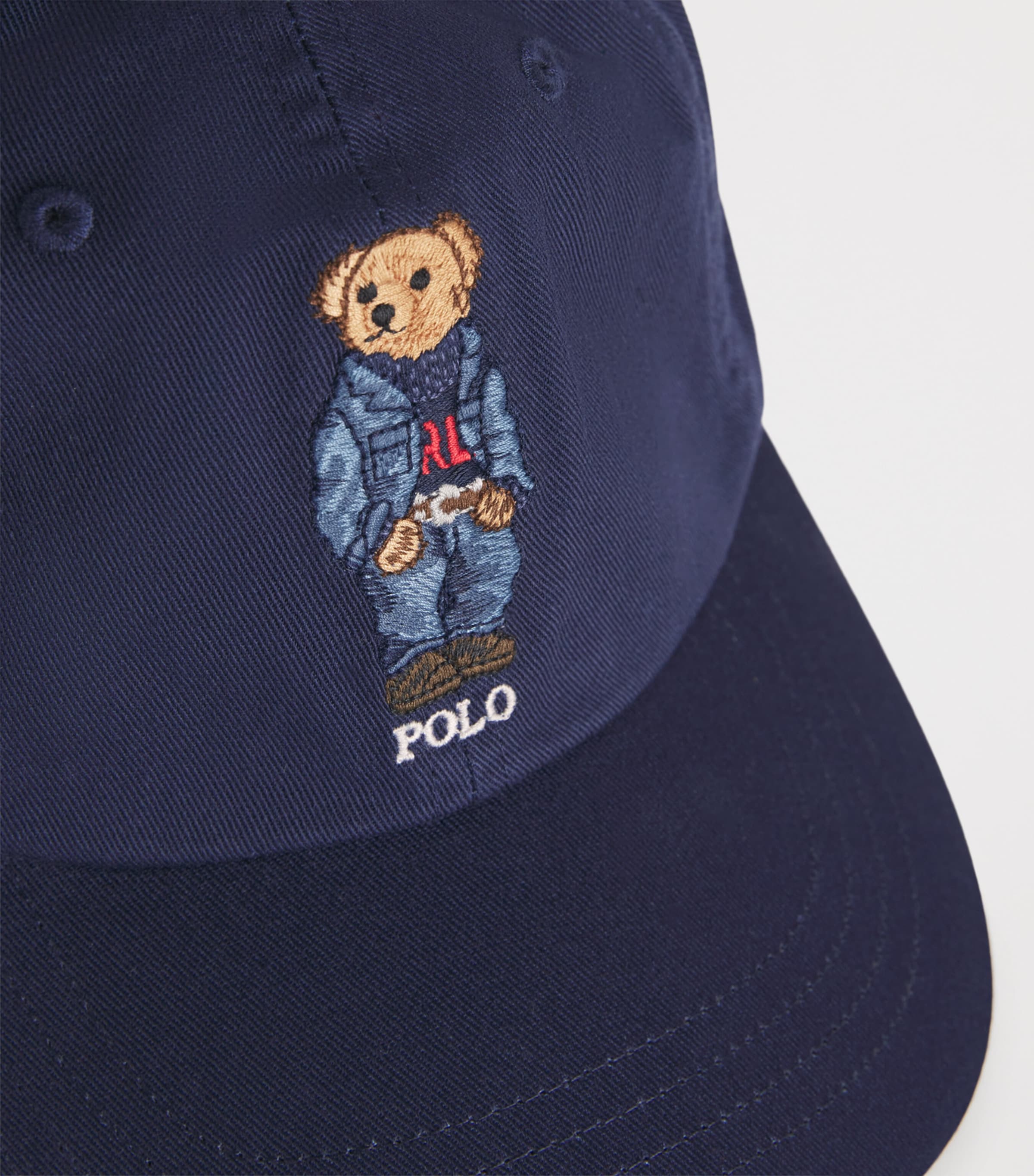 Cotton Polo Bear Baseball Cap NAVY Image 3