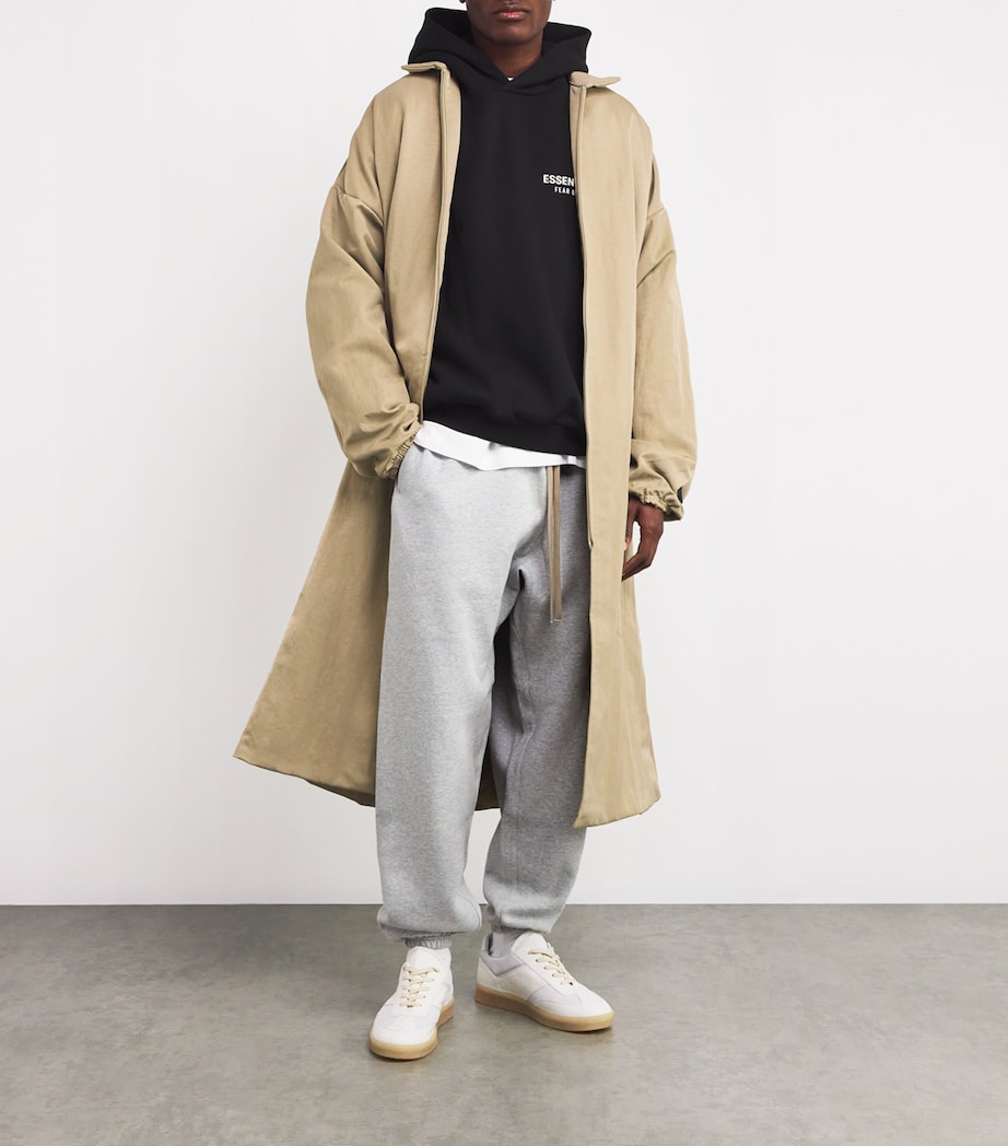 FEAR OF GOD ESSENTIALS Mens Cotton-Blend Logo Sweatpants Light Heather Gray Image 2