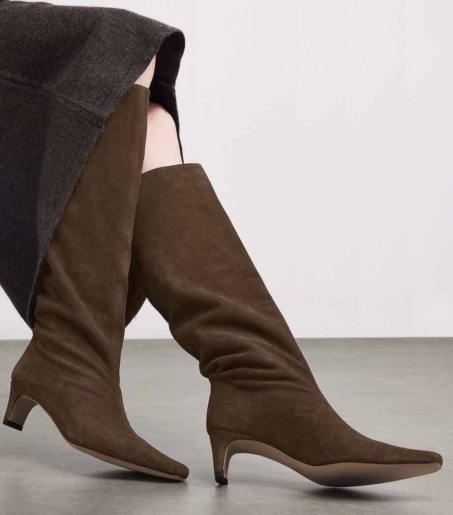 Suede Wally Knee-High Boots 90 BROWN Image 2