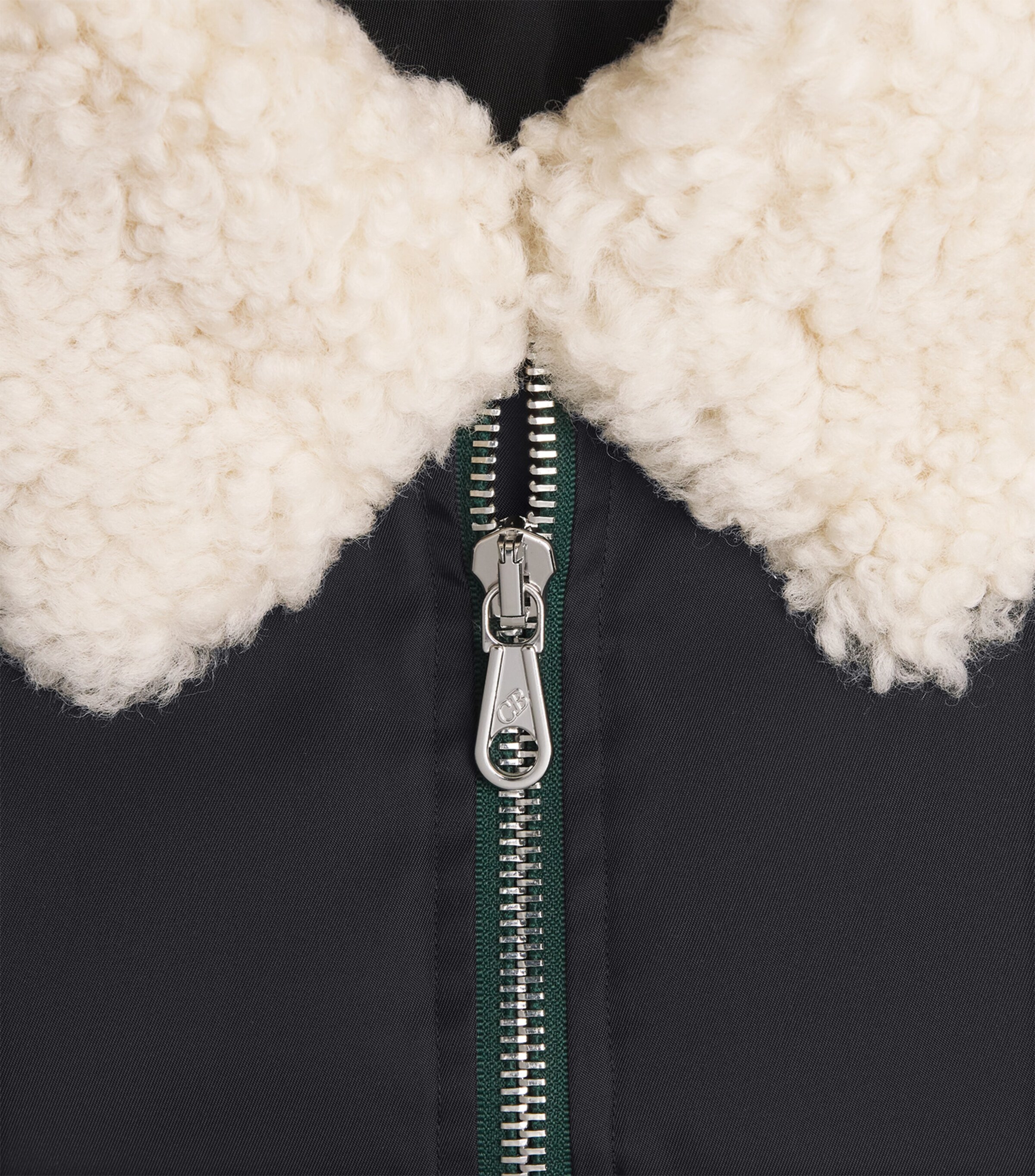 Faux Fur-Collar Bomber Jacket BLACK 000 Image 5