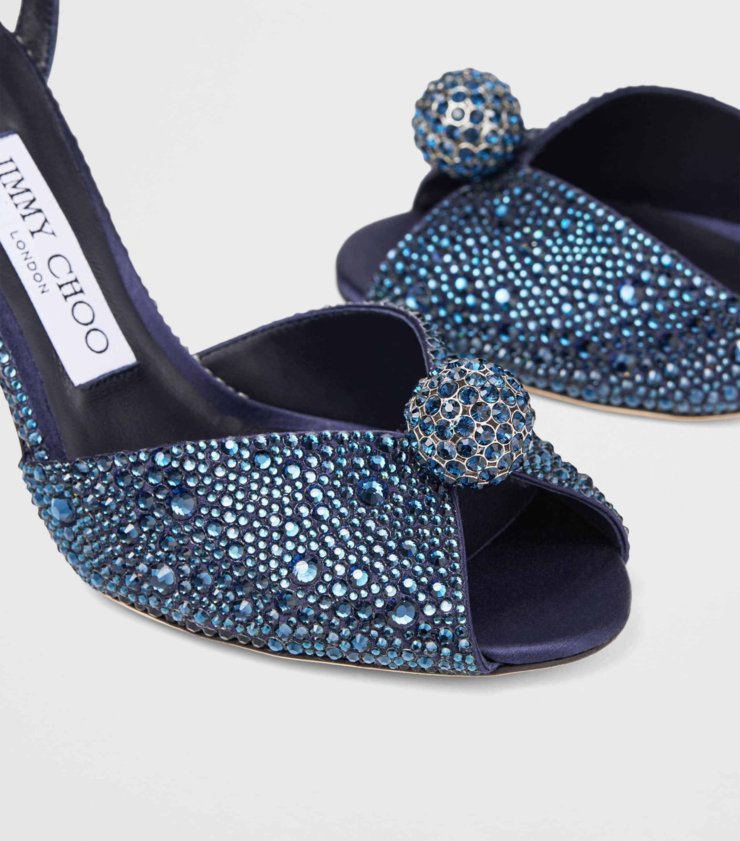 Jimmy Choo Sacora 85 Embellished Heeled Sandals Marine/marine Image 5