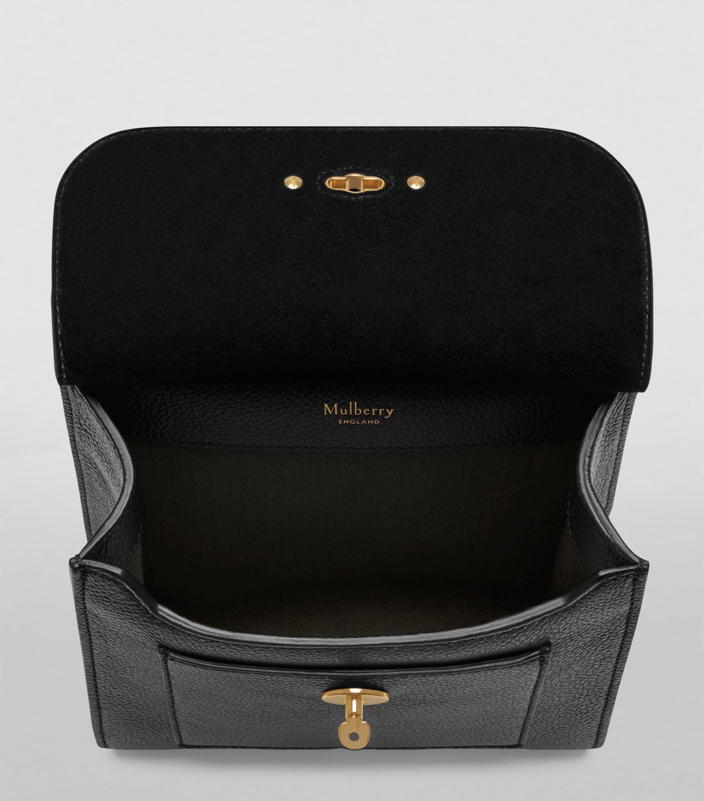 Small Leather Antony Cross-Body Bag BLACK Image 5