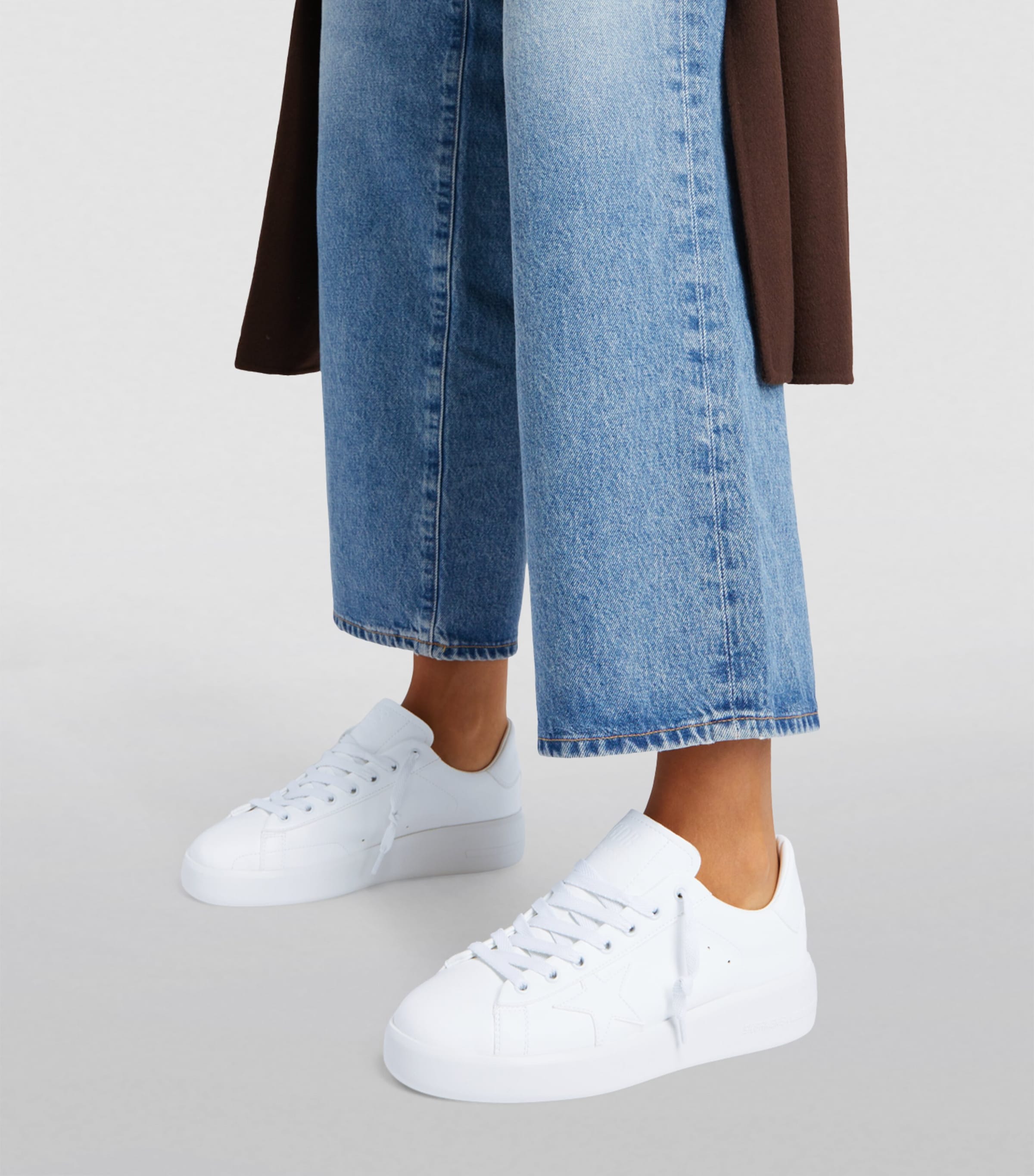 Golden Goose Vegan Leather Purestar Sneakers White Image 2