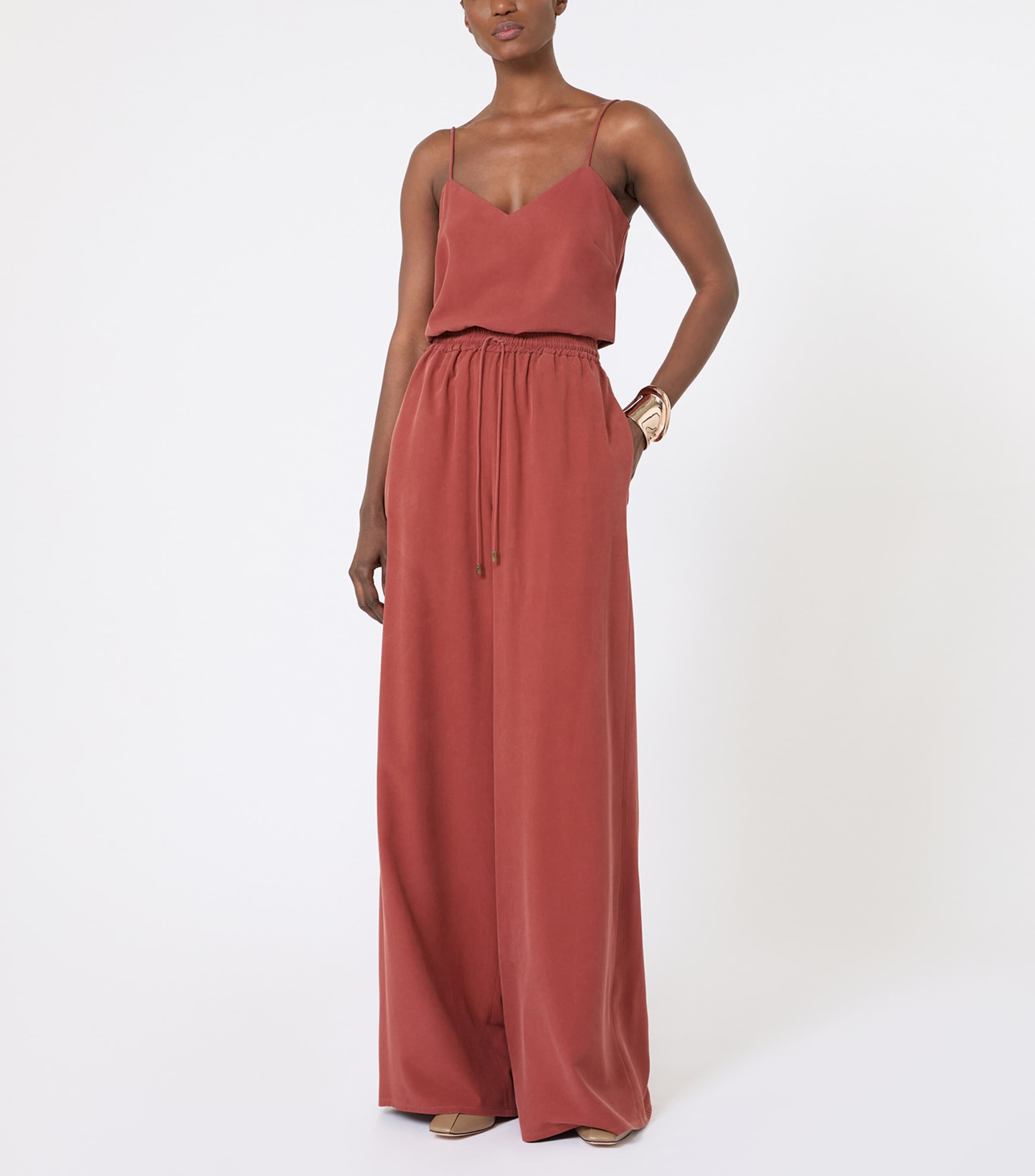 Silk Tank Top TERRA COTTA Image 4