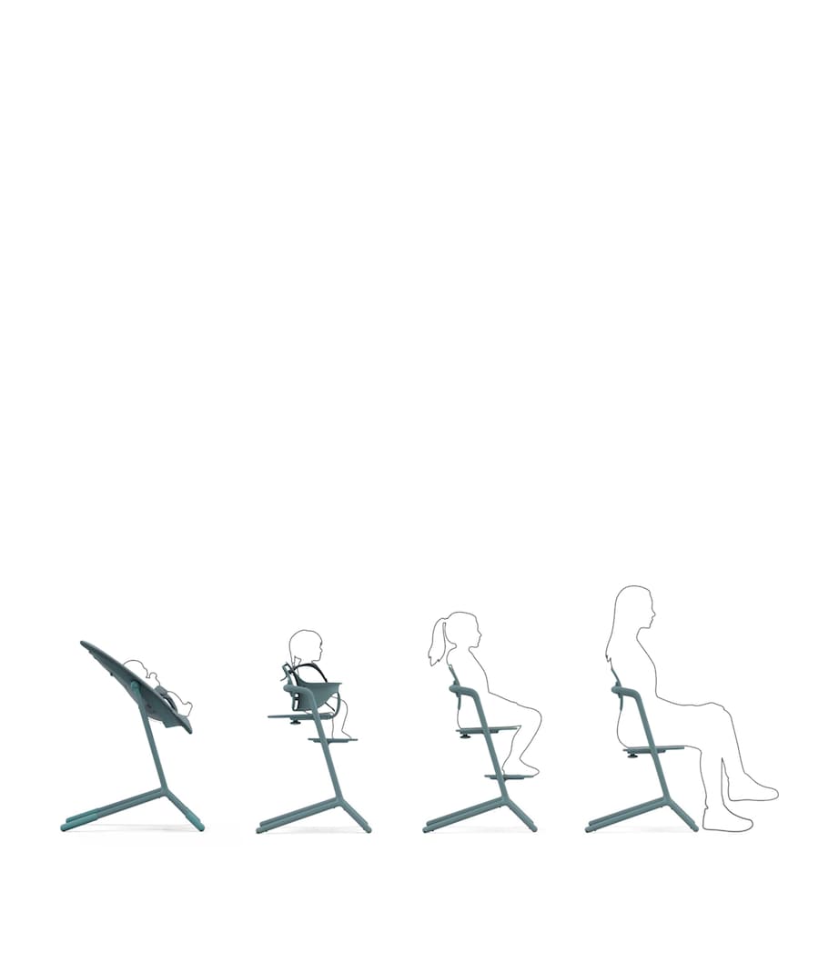 LEMO High Chair 4-in-1 Set - Stone Blue MID BLUE Image 6