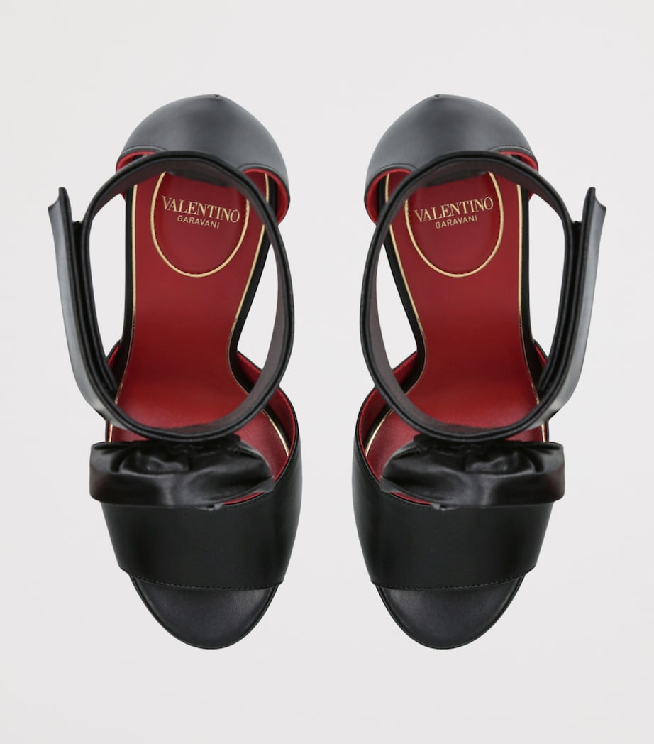 Leather Drip Rose Sandals 105 BLK/OTHER Image 4