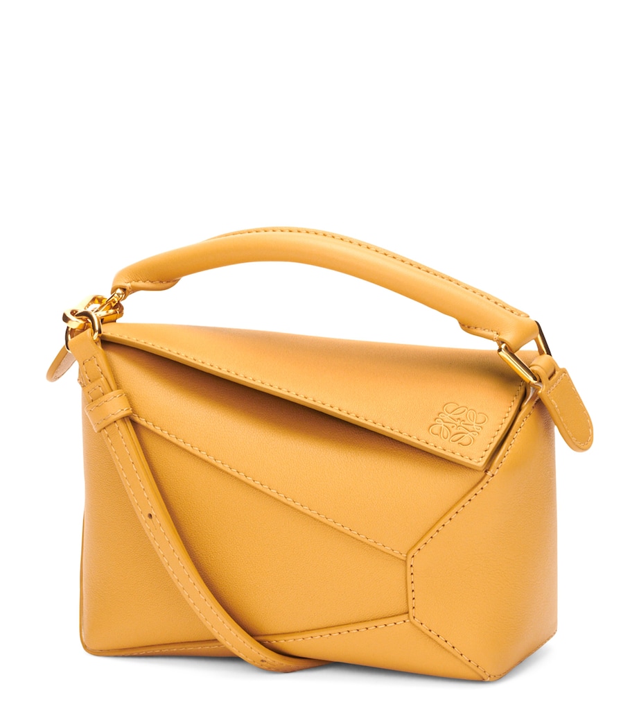 Small Leather Puzzle Edge Top-Handle Bag SAHARA Image 1