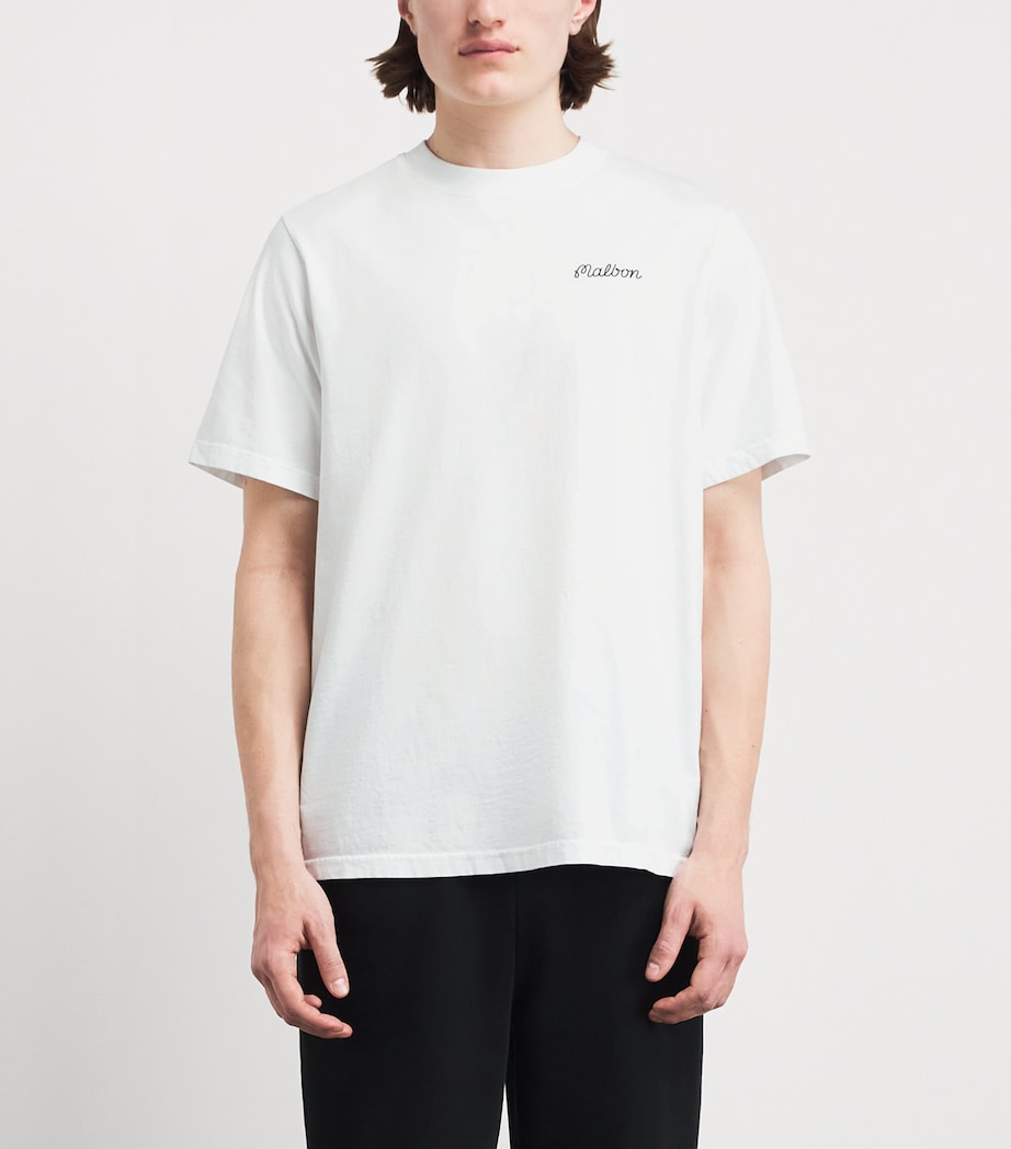 Malbon Mens Cotton Bermuda Baldwin T-Shirt White Image 4