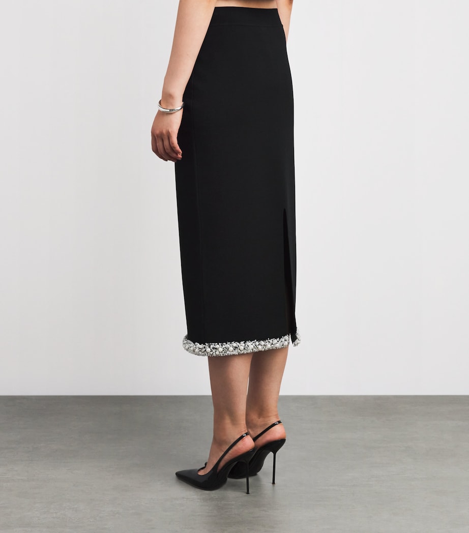 Embellished-Trim Idina Midi Skirt BLACK Image 4