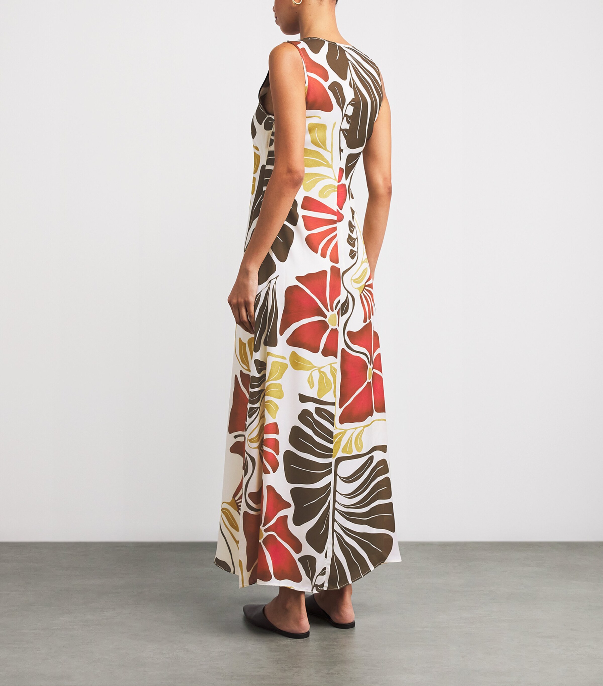 Jersey Floral Print Julietta Maxi Dress FIORELLO ROSSO Image 3