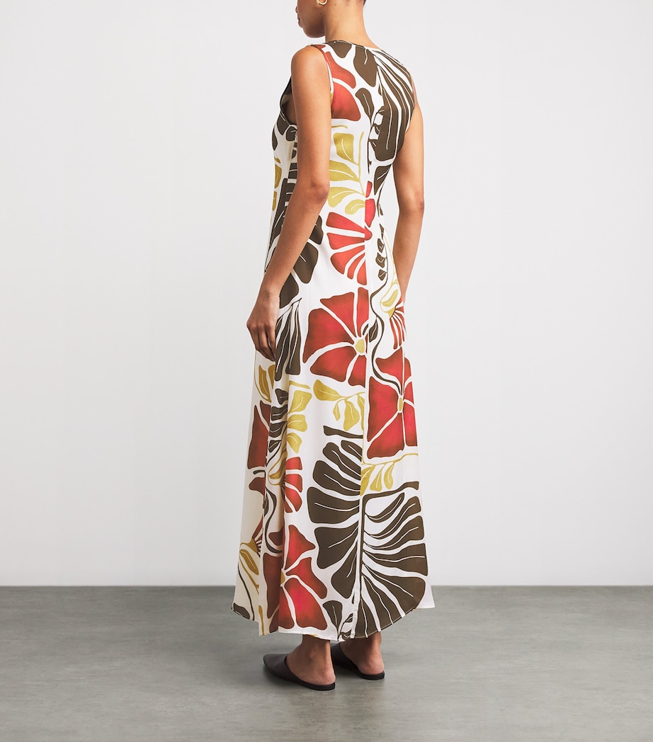 Jersey Floral Print Julietta Maxi Dress FIORELLO ROSSO Image 3