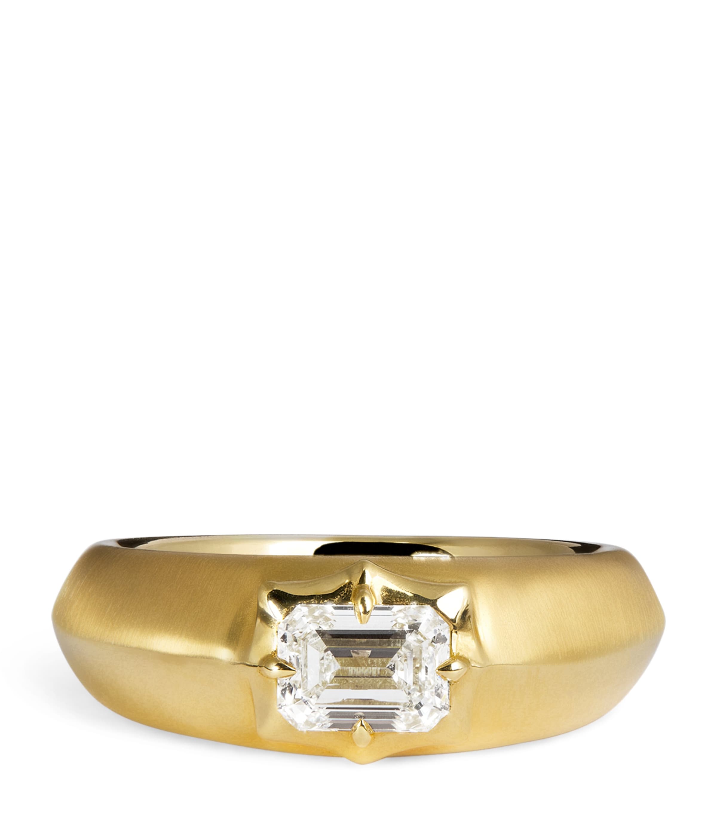 Jade Trau Yellow Gold And Diamond Frankie Vanguard Ring