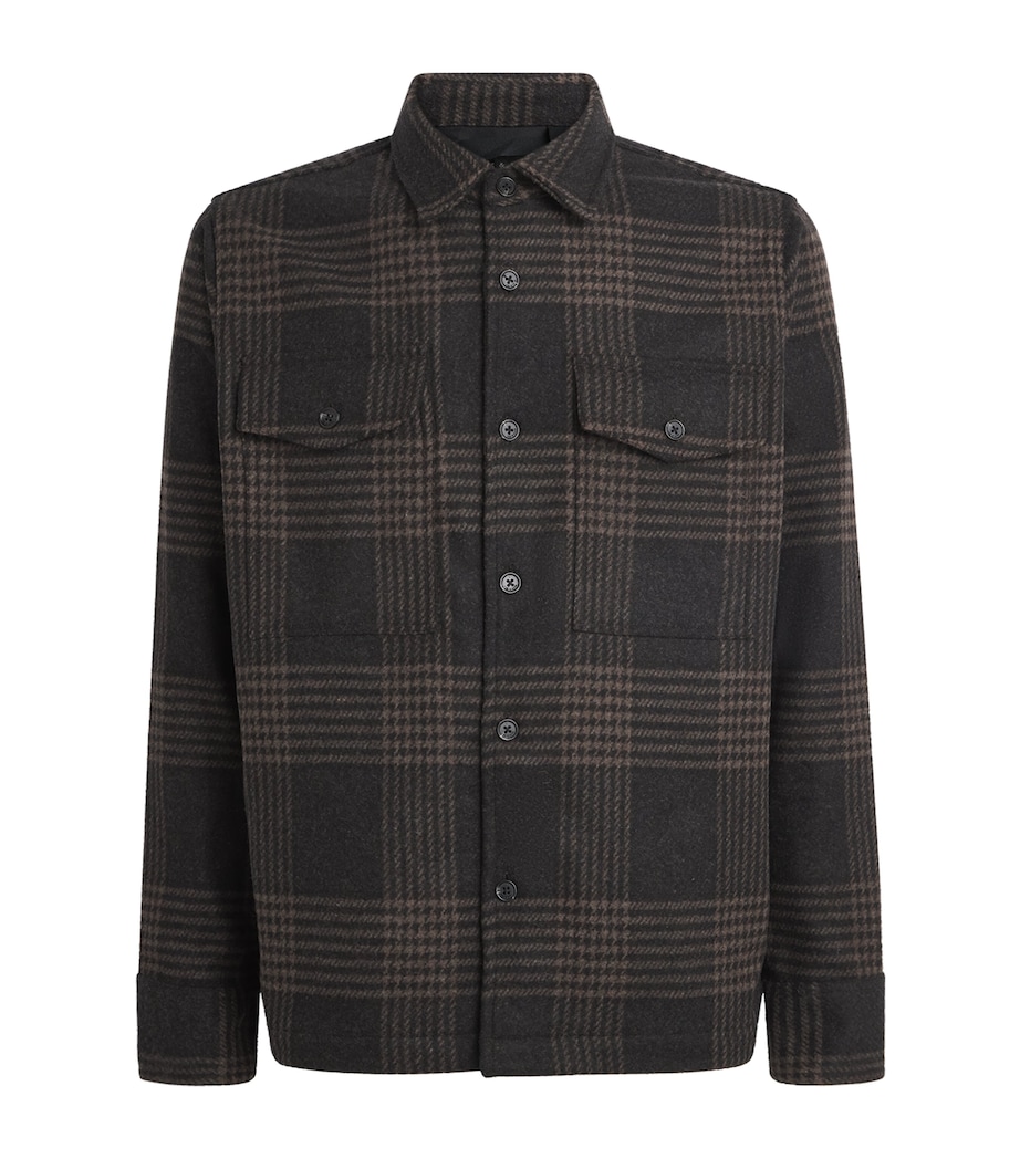 Rag & Bone Mens Wool-Blend Austin Check Jacket Brownplaid Image 1