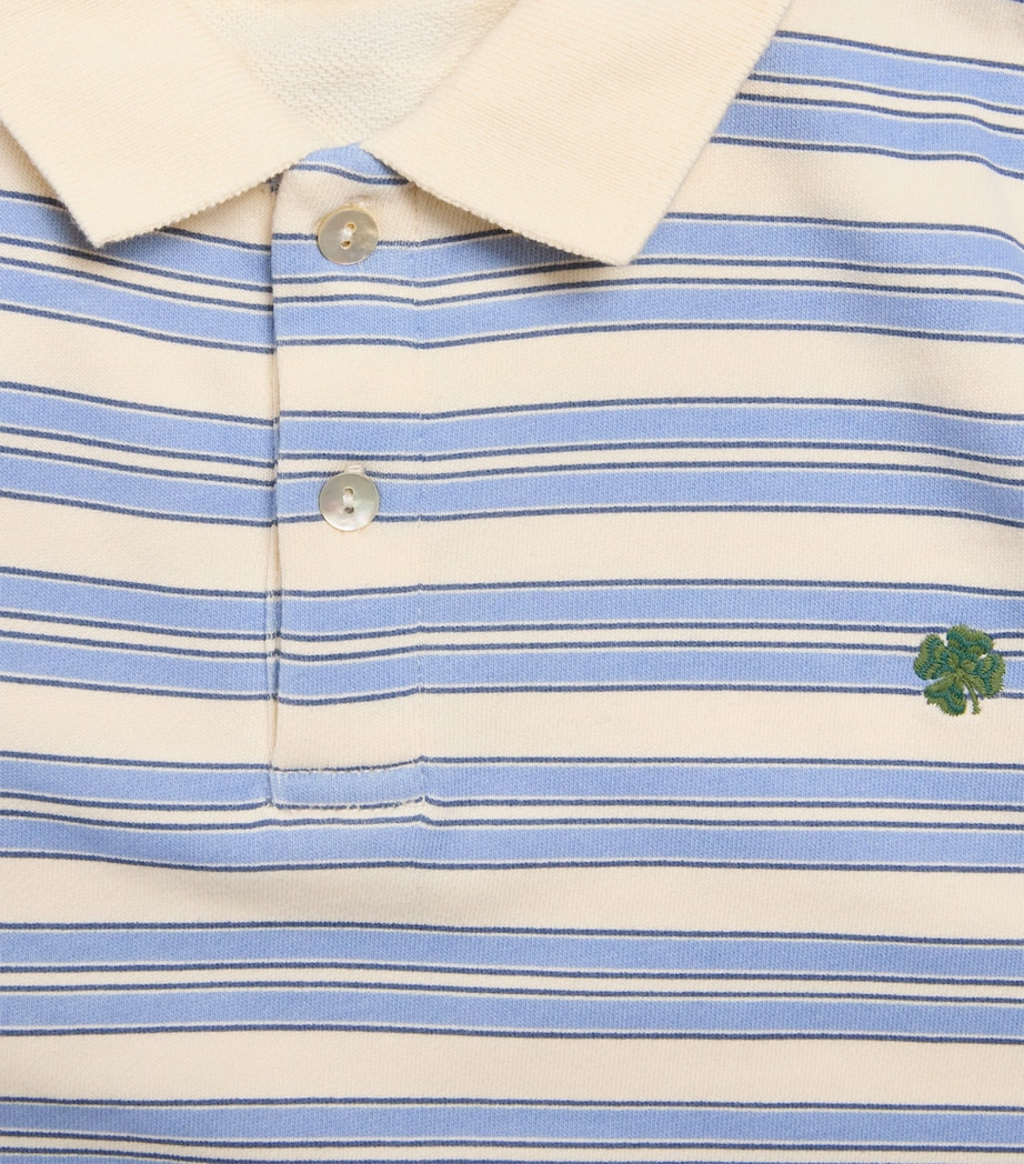 Organic Cotton Stripe Polo Shirt (18 Months-10 Years) STRIPE CIEL Image 3