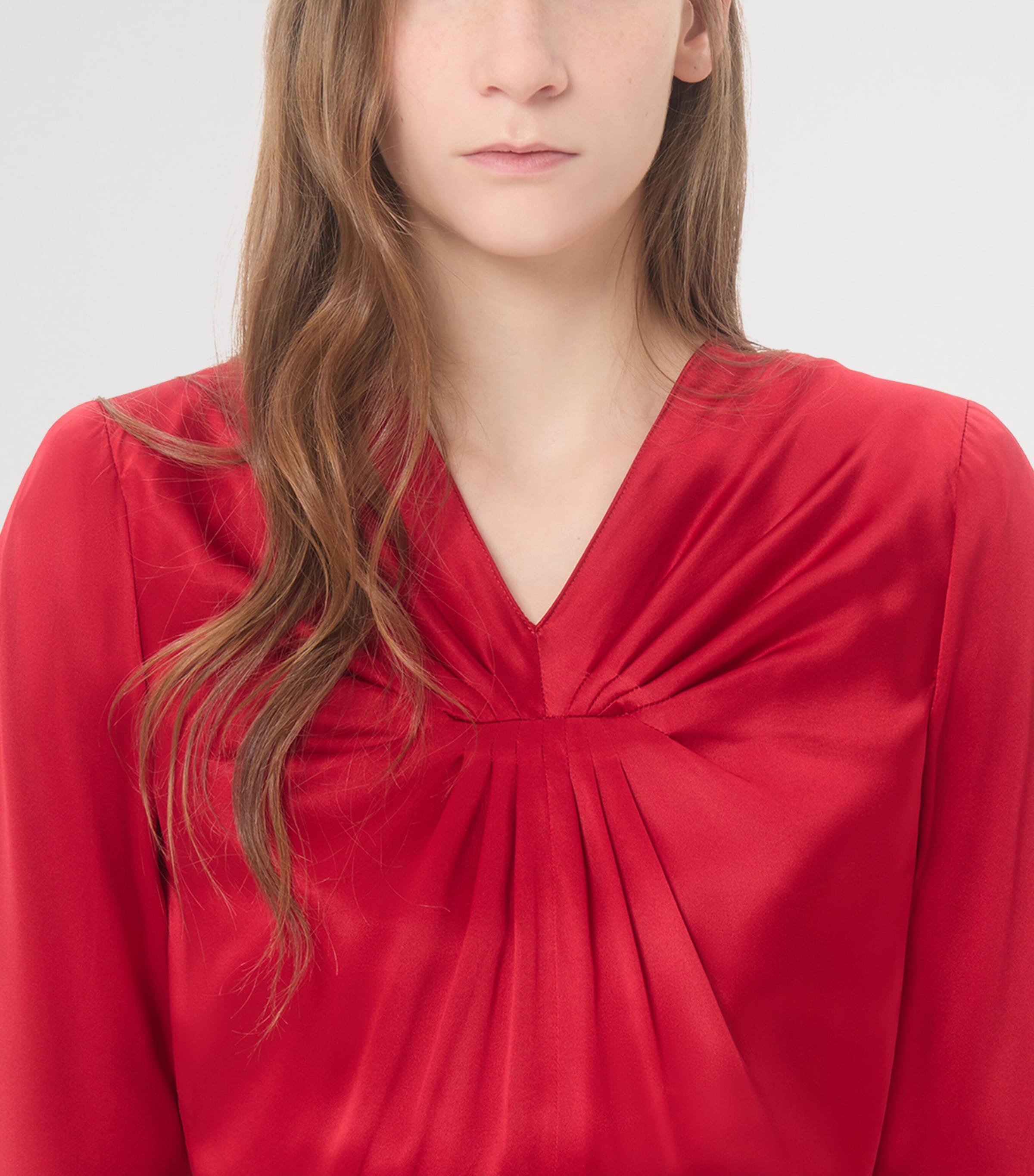 Valentino Womens Silk Satin Draped Gown Image 7