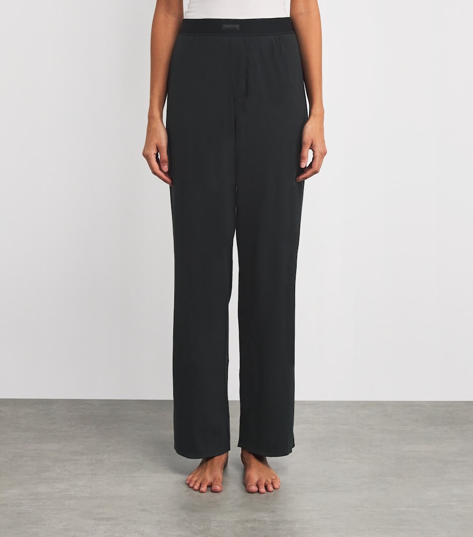 Stretch-Cotton Ribbed Trousers SOOT Image 3