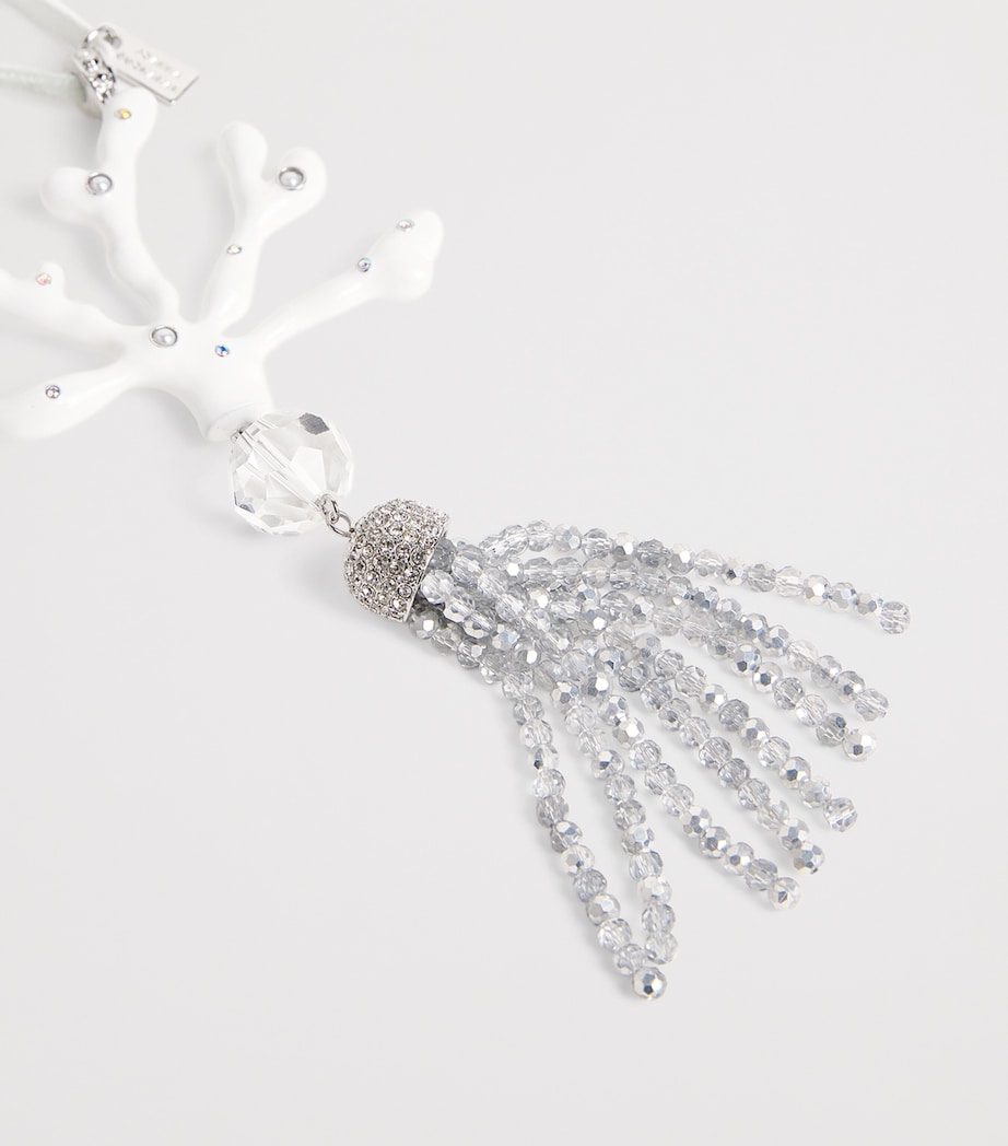 Coral Tassle Tree Decoration WHITE Image 2