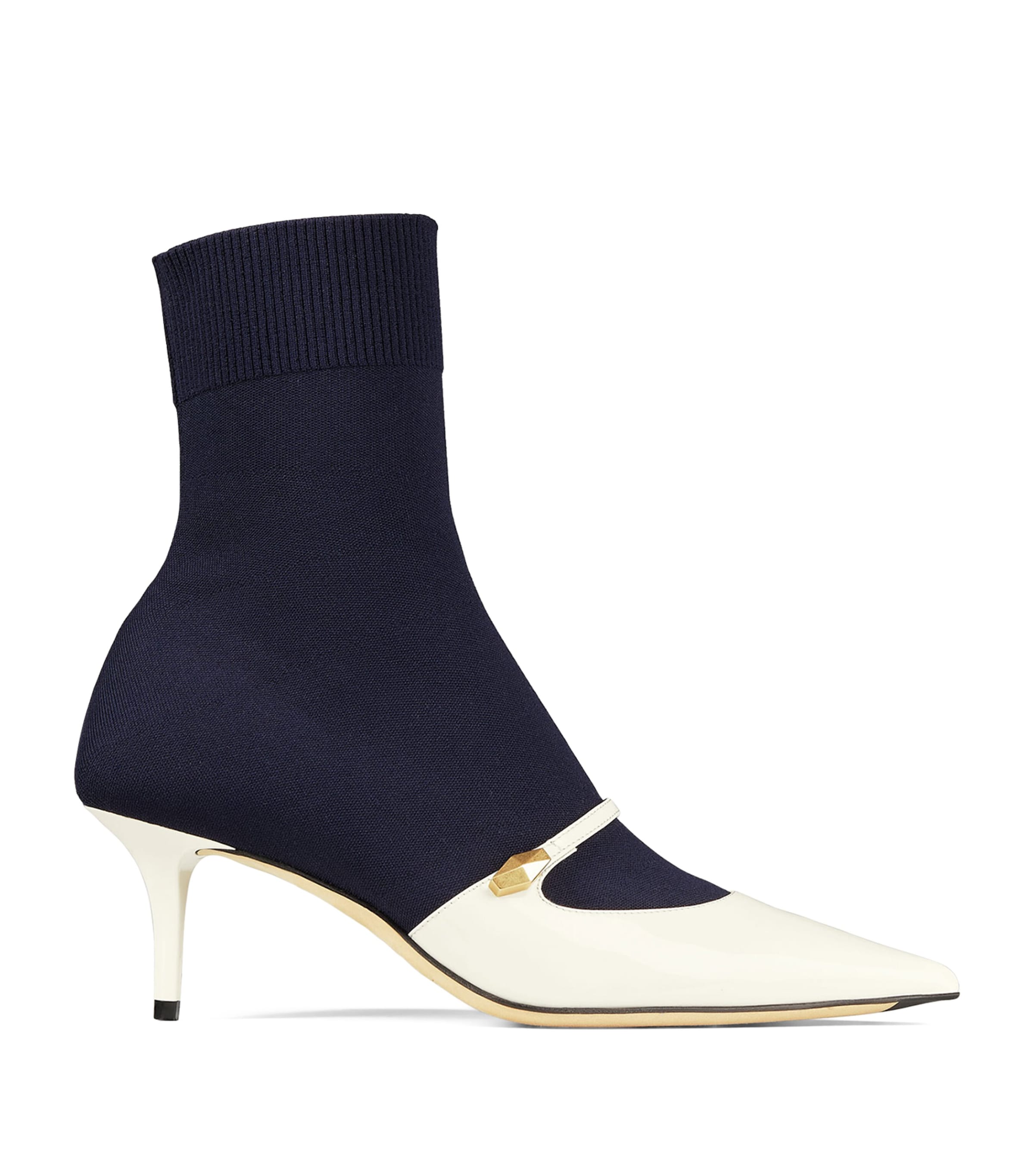 JIMMY CHOO CAROLYN 60 CANVAS ANKLE BOOTS 