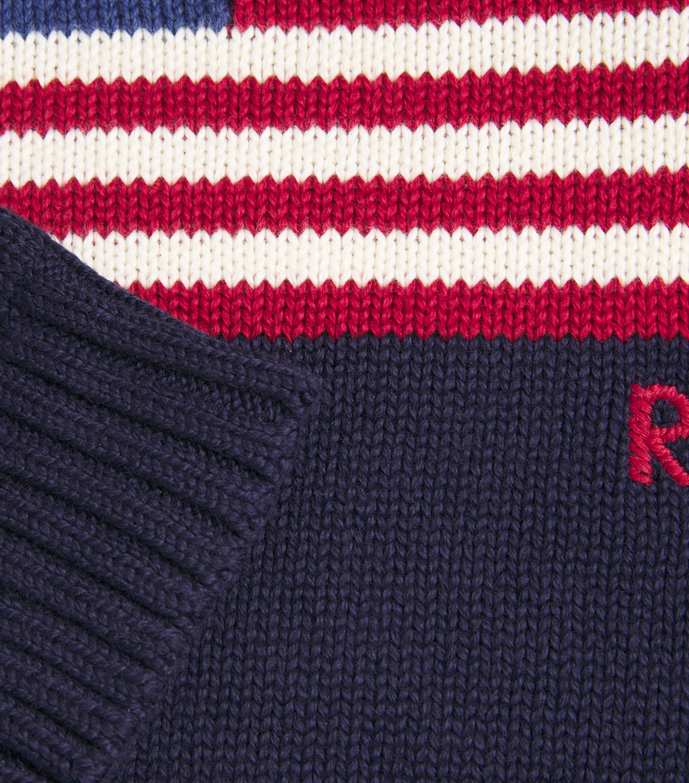 Cotton American Flag Sweater NAVY Image 5