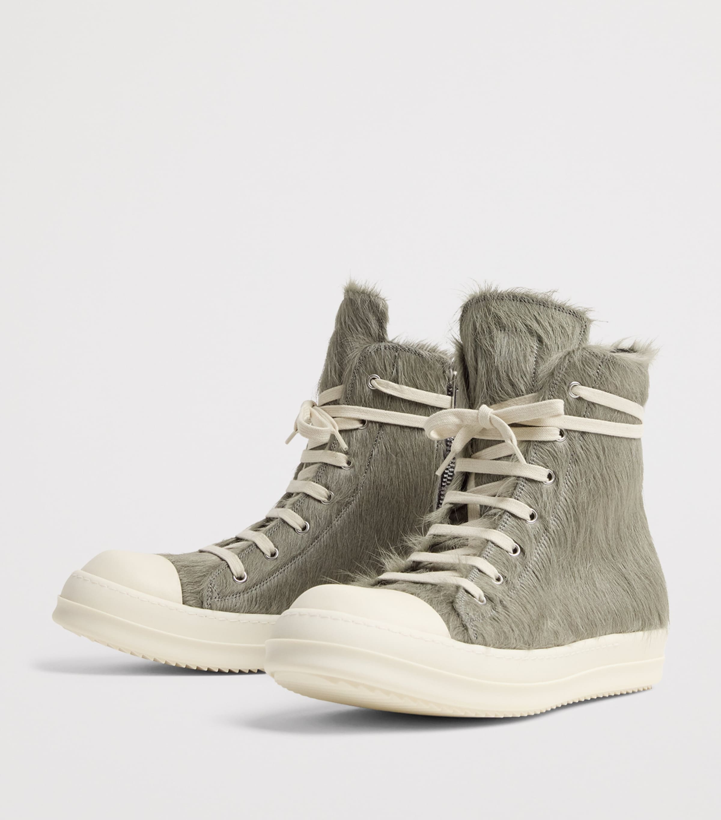 Rick Owens Ramones High-Top Sneakers Drkpearl/milk Image 3