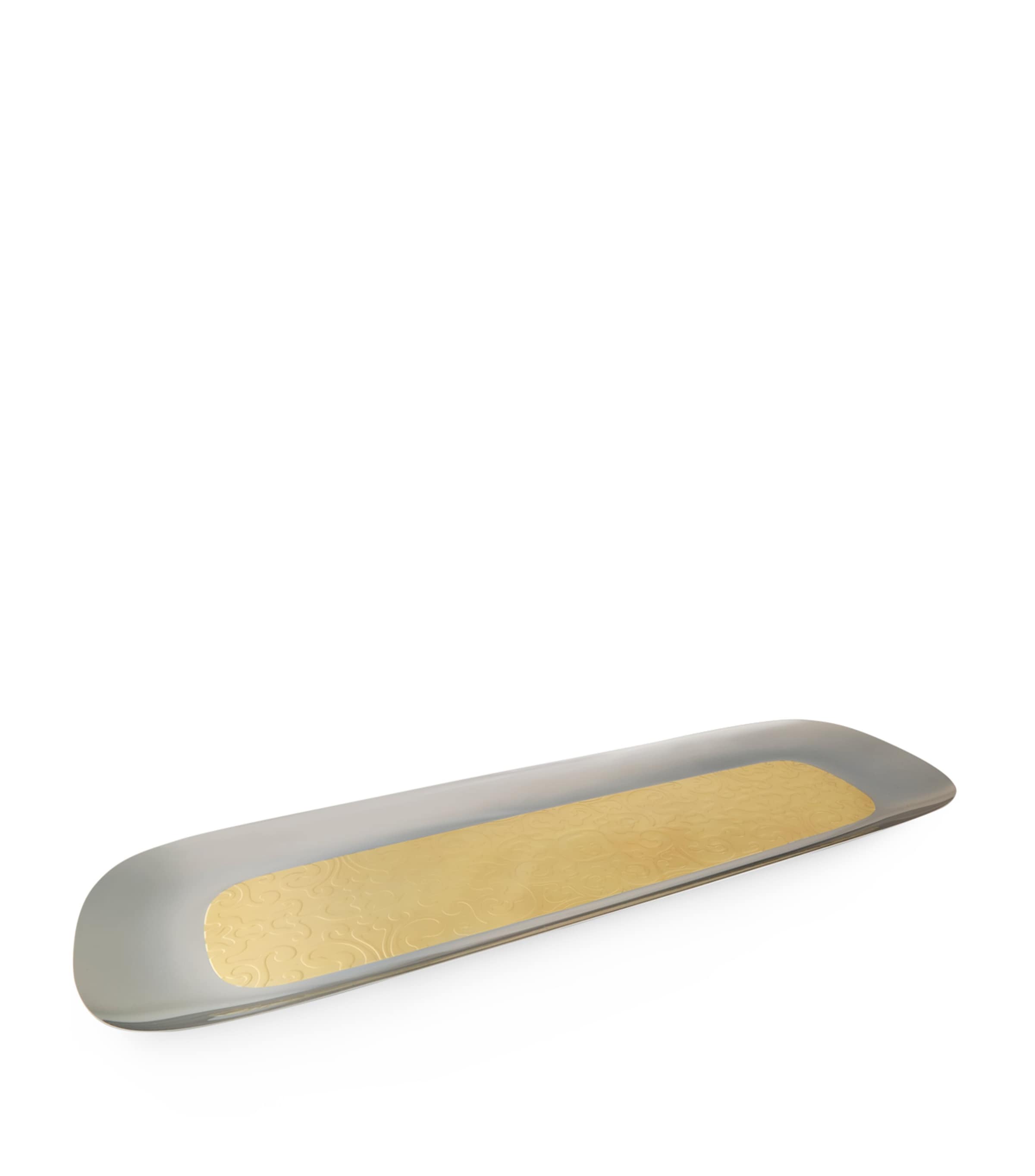Alessi Dressed 24 Karat Gold-plated Long Tray