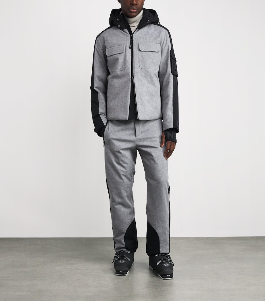 Water-Repellent Virgin Wool-Blend Wido Ski Trousers 012-LIGHT GREY MEL Image 2