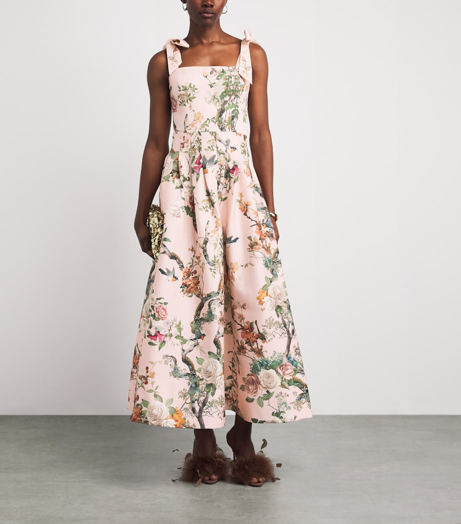 Alice+Olivia Womens Floral Hana Maxi Dress Snset Grove Eng Rose Image 2