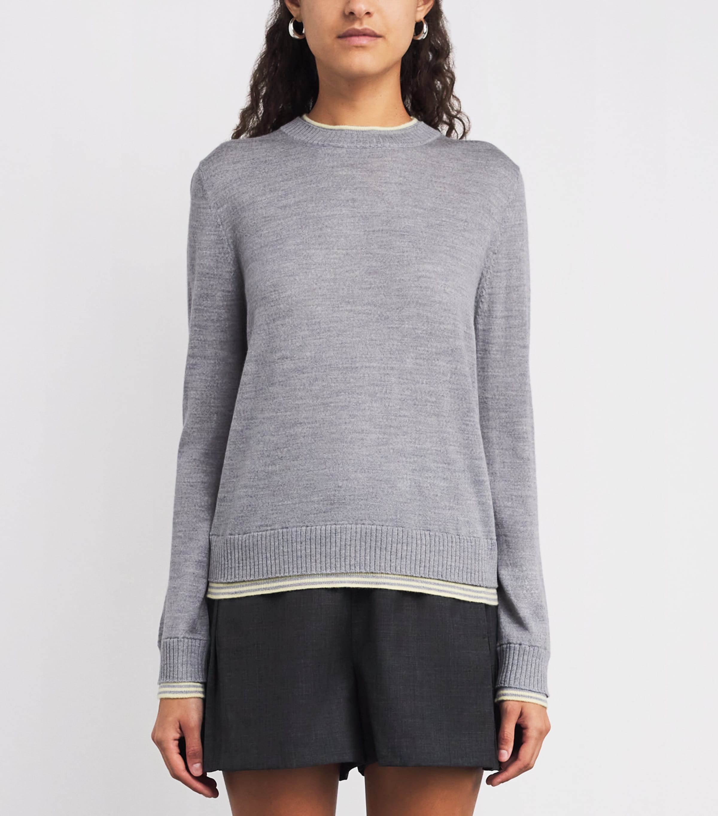 Wool Layered Sweater MELANGE GREY Image 3