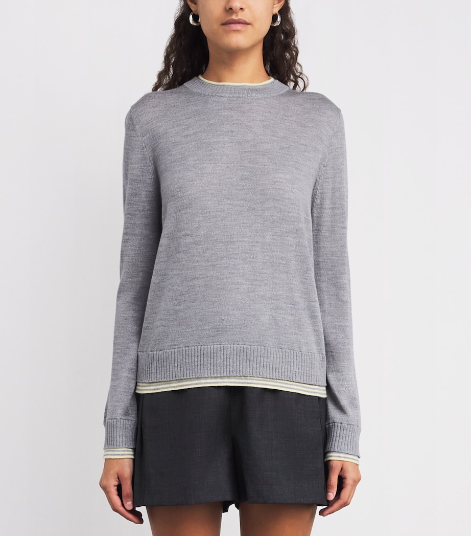 Wool Layered Sweater MELANGE GREY Image 3