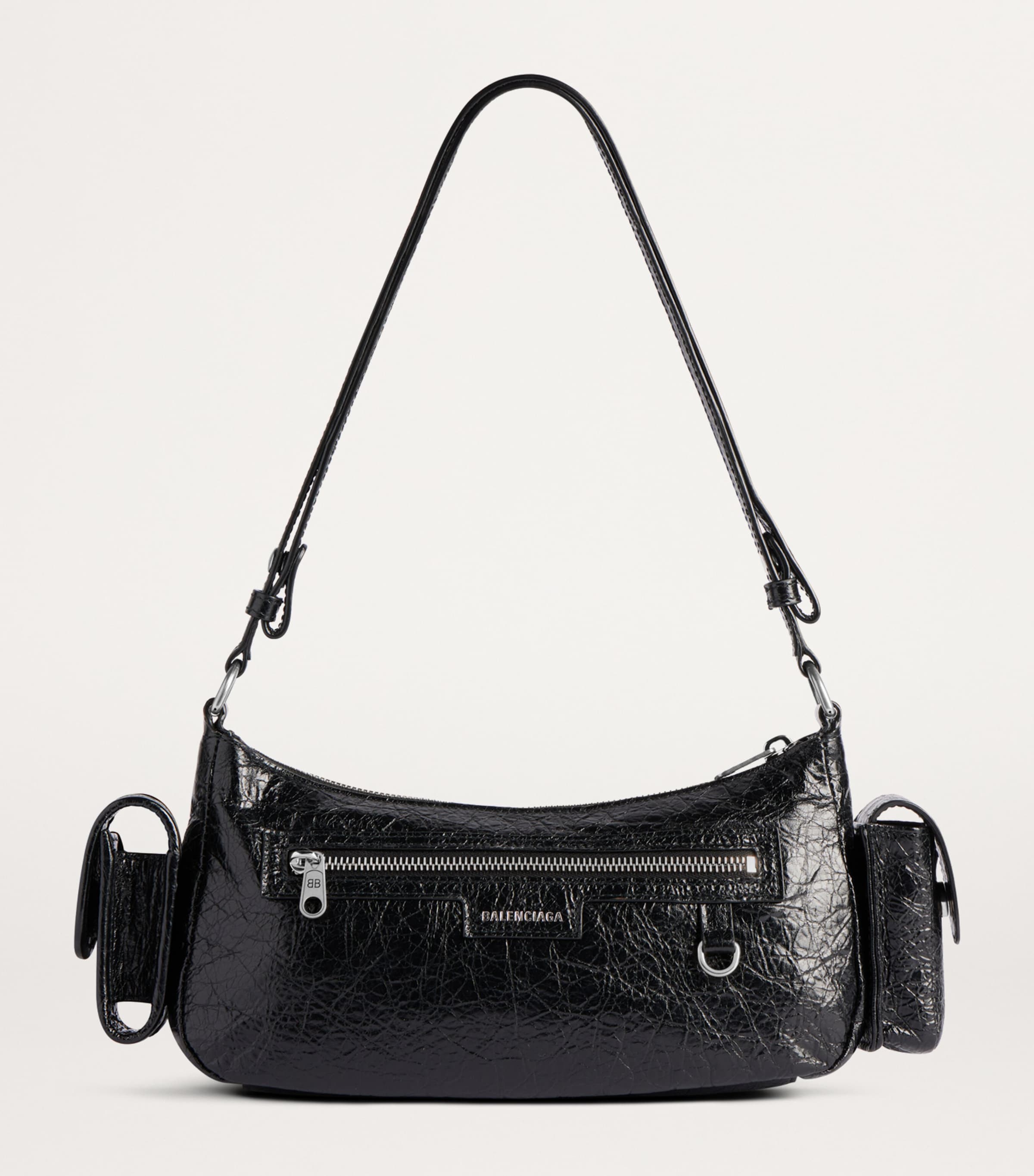 Balenciaga Black Leather Superbusy Shoulder Bag | Harrods US