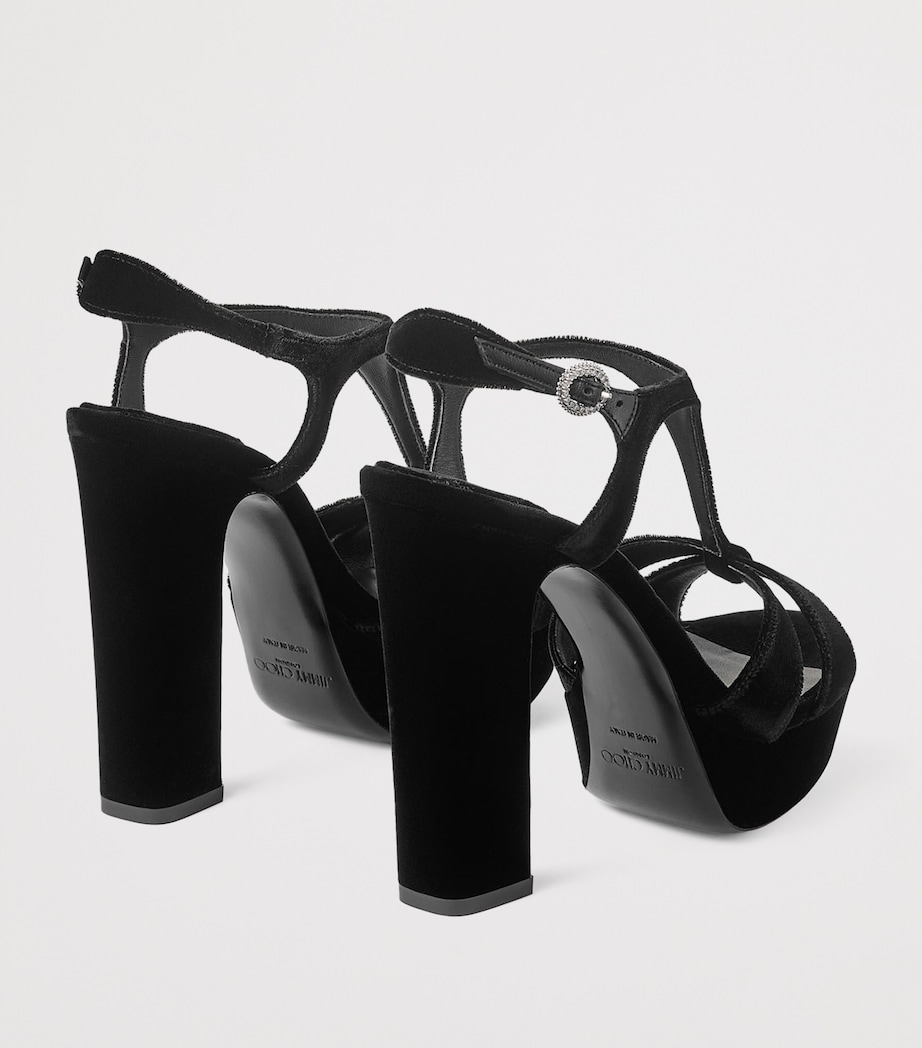 Kesia 120 Velvet Sandals BLACK Image 4