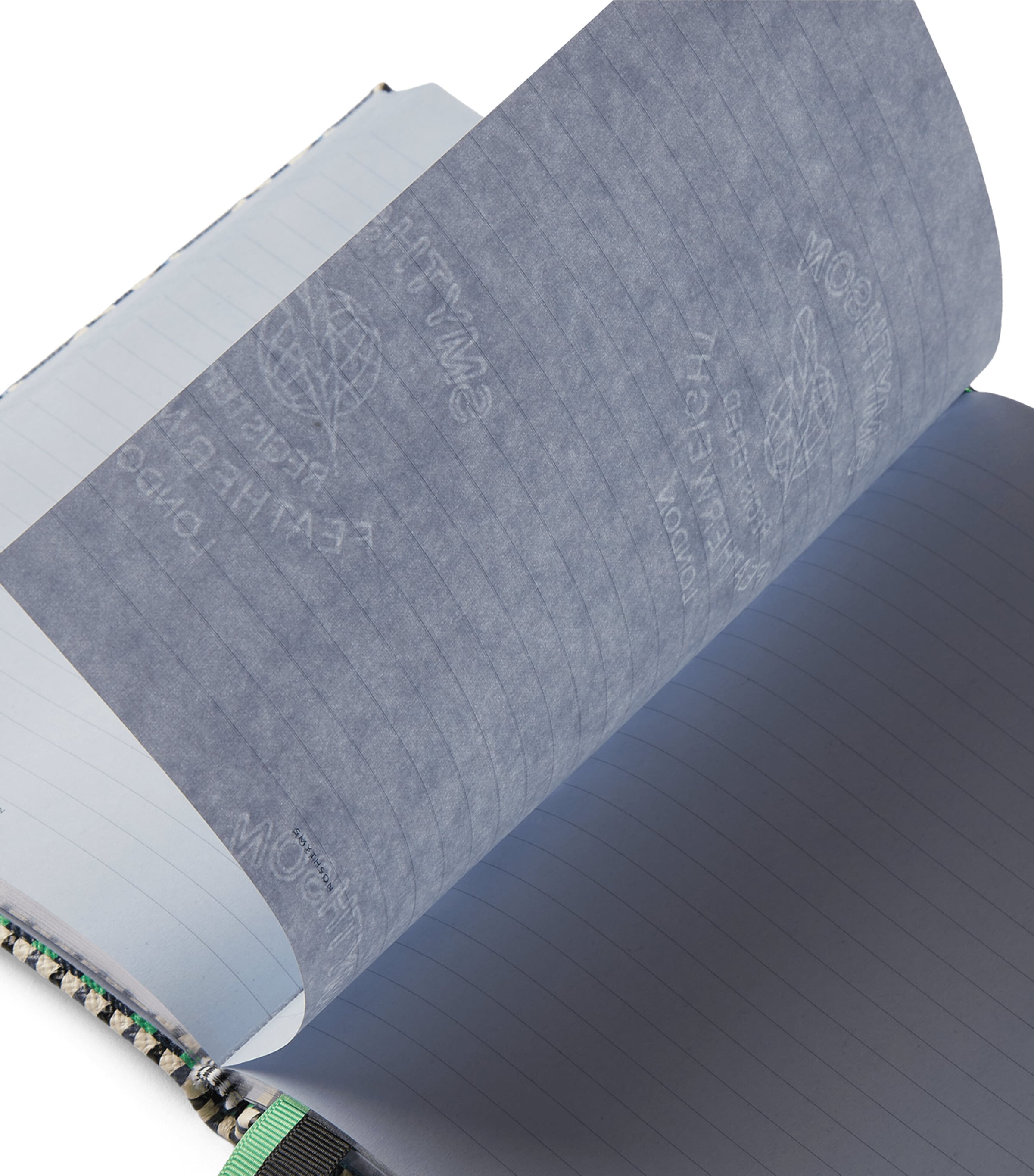 Smythson Leather Soho Notebook Slate Green Mix Image 3