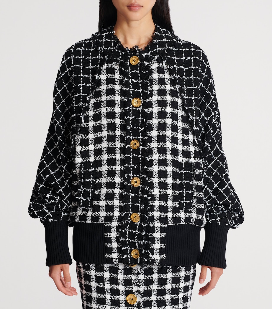 Tweed Bomber Jacket EAB NOIR/BLANC Image 4