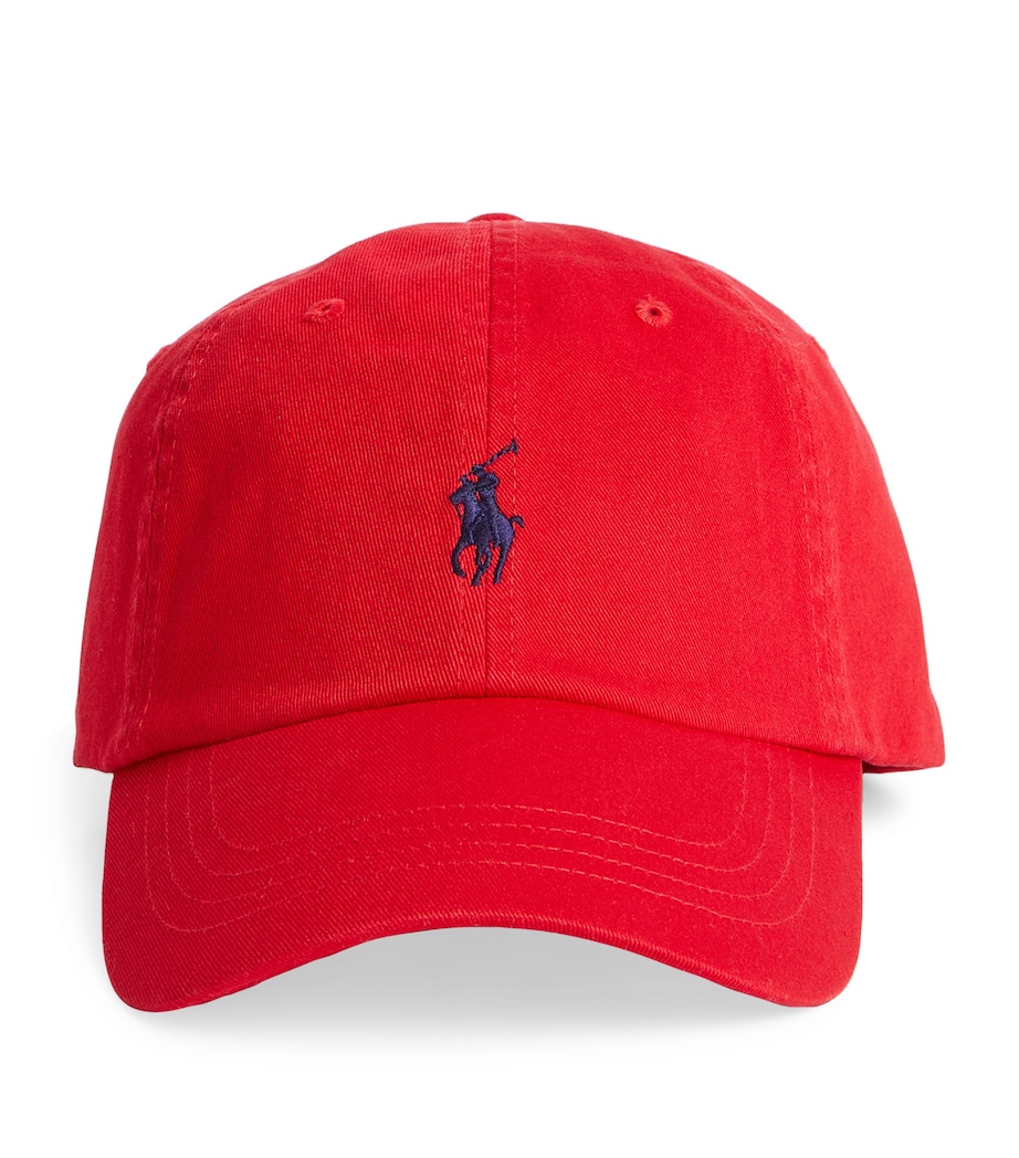 Cotton Logo Baseball Cap RL2000 RED/BLUE Image 1
