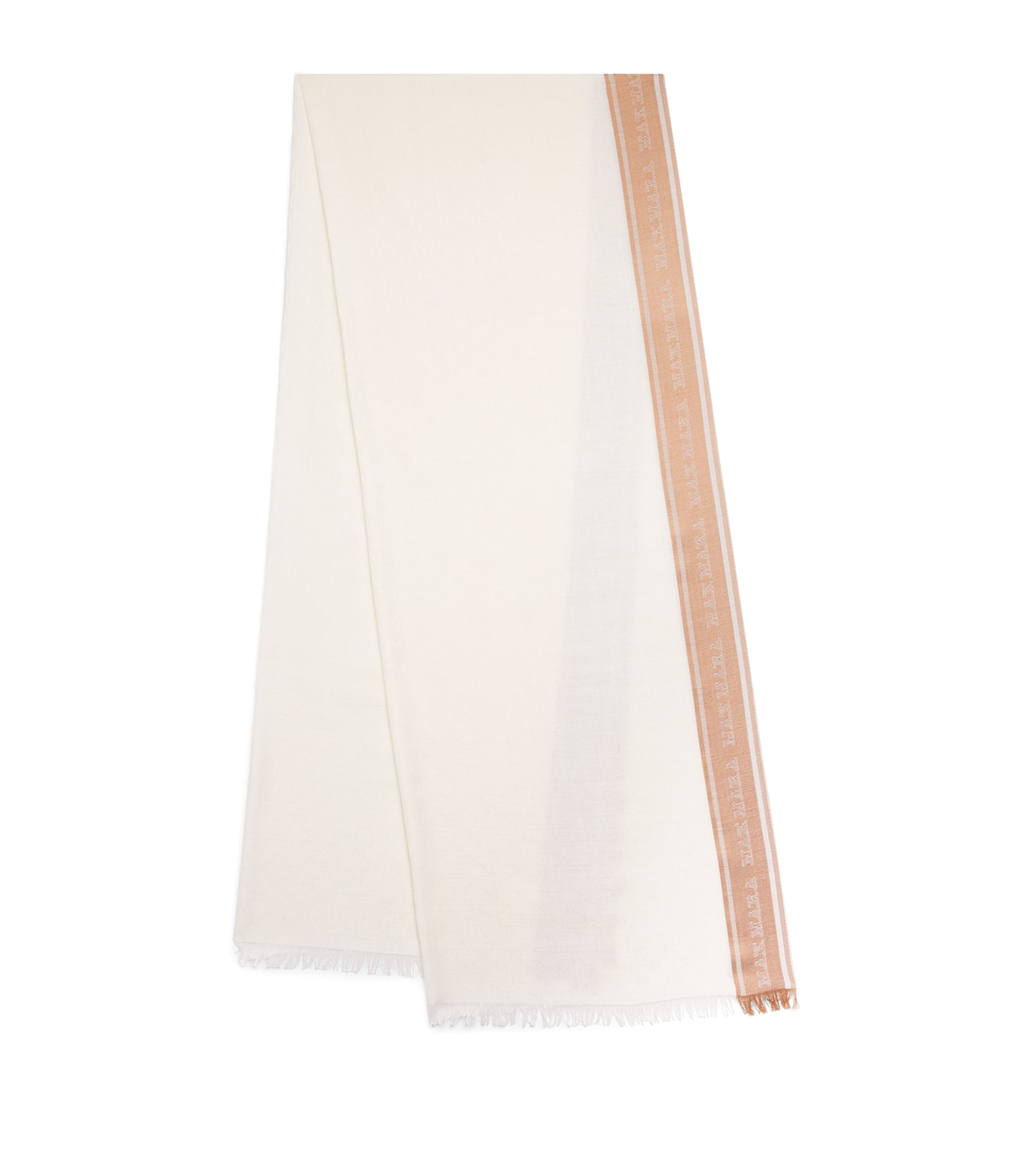 Max Mara Wool-silk Logo Stole