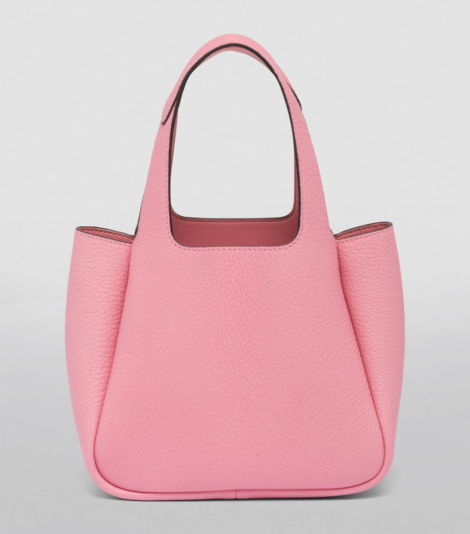 Mini Leather Bucket Bag F02YN Image 4