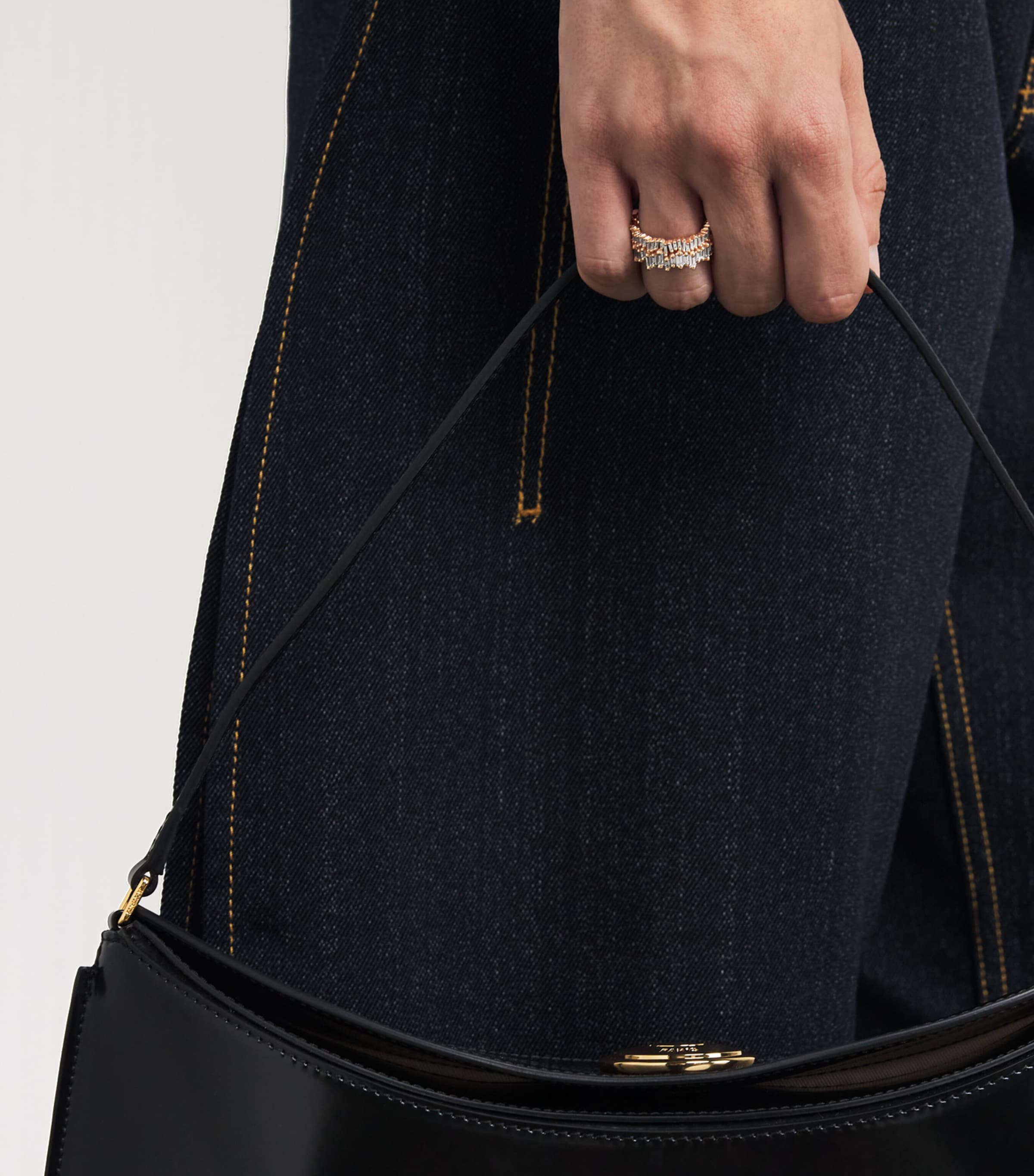 Rose Gold and Diamond Shimmer Eternity Ring 18K RG/WD Image 5