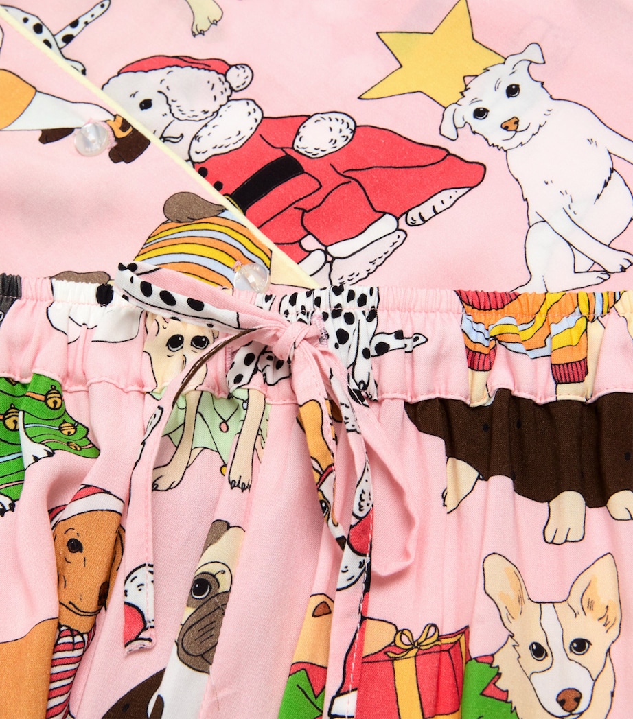 Christmas Dogs Pyjama Set (2-13 Years) PINK Image 3