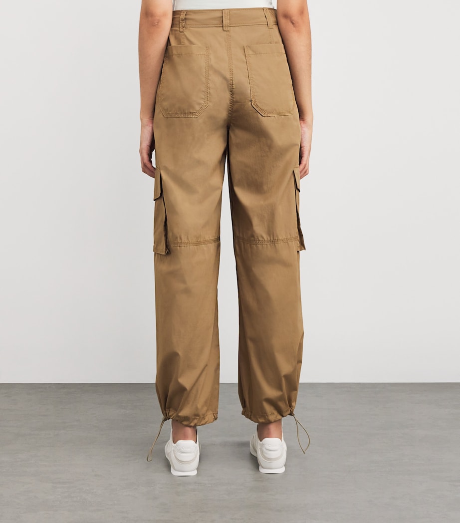 MAX&Co. Womens Cotton Poplin Cargo Trousers Sand Image 4