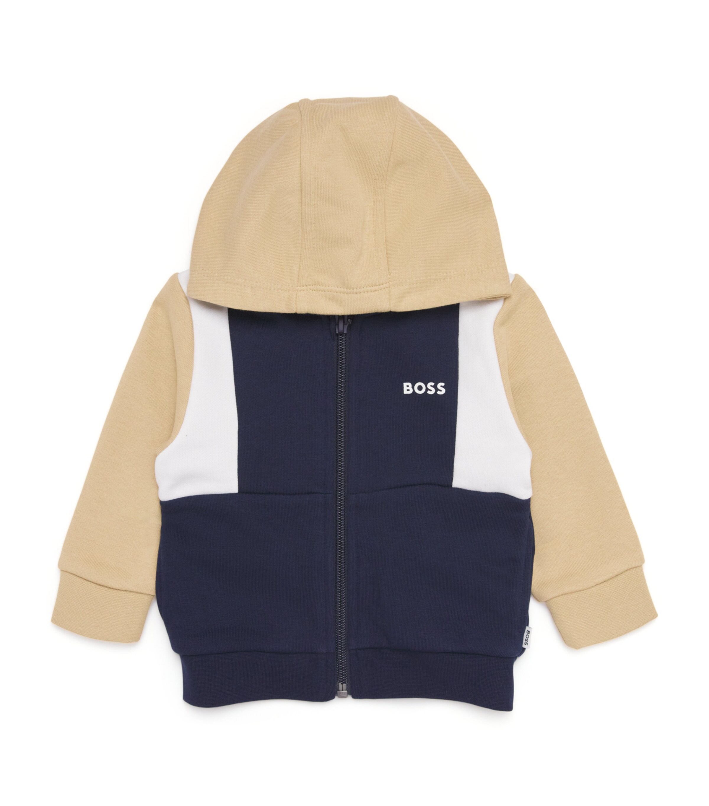 Cotton Logo Zip-Up Hoodie (3-18 Months) 849 NAVY Image 1