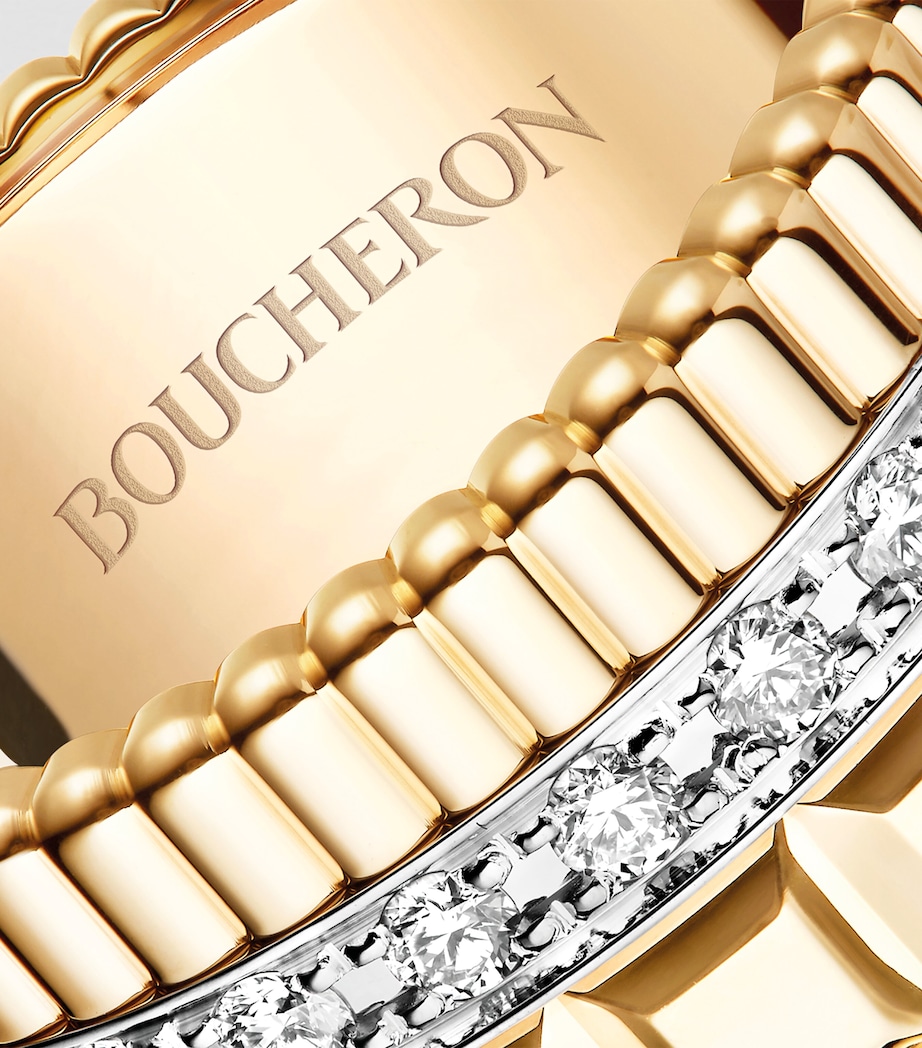 Large Yellow Gold and Diamond Quatre Radiant Ring NO COLOUR Image 4