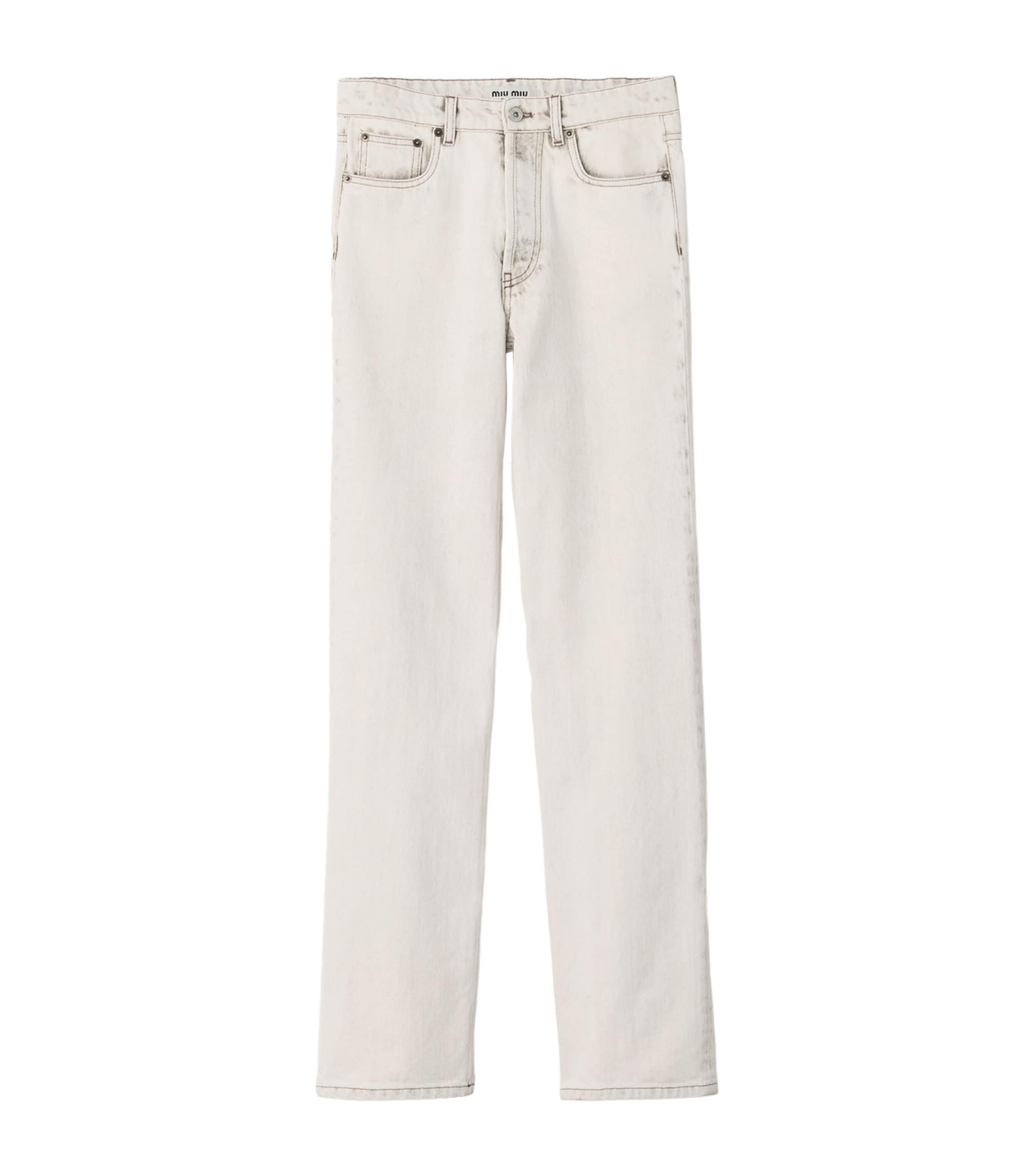 Miu Miu Womens Mid-Rise Straight Jeans Image 1