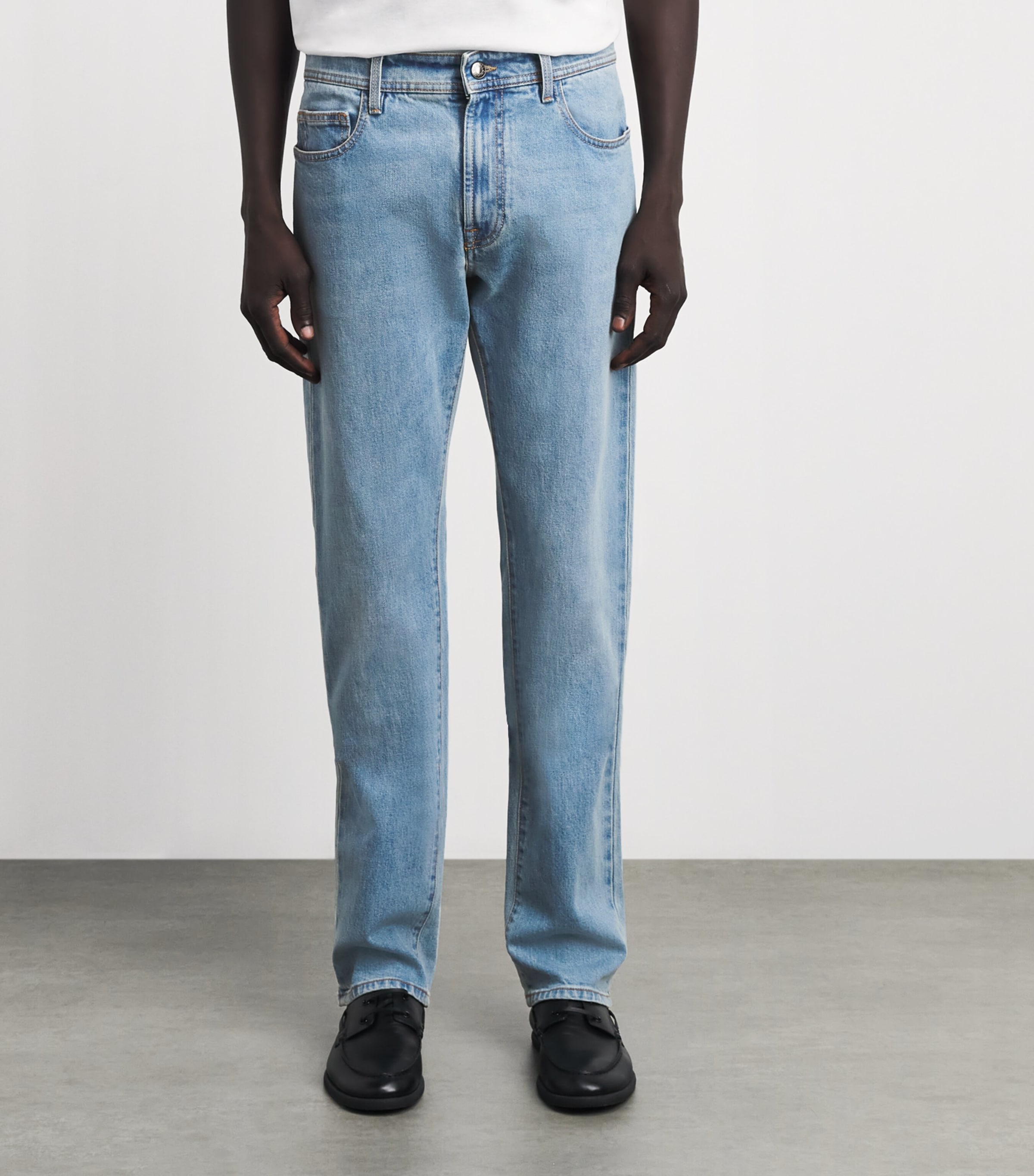 Canali Mens Straight Jeans Image 4