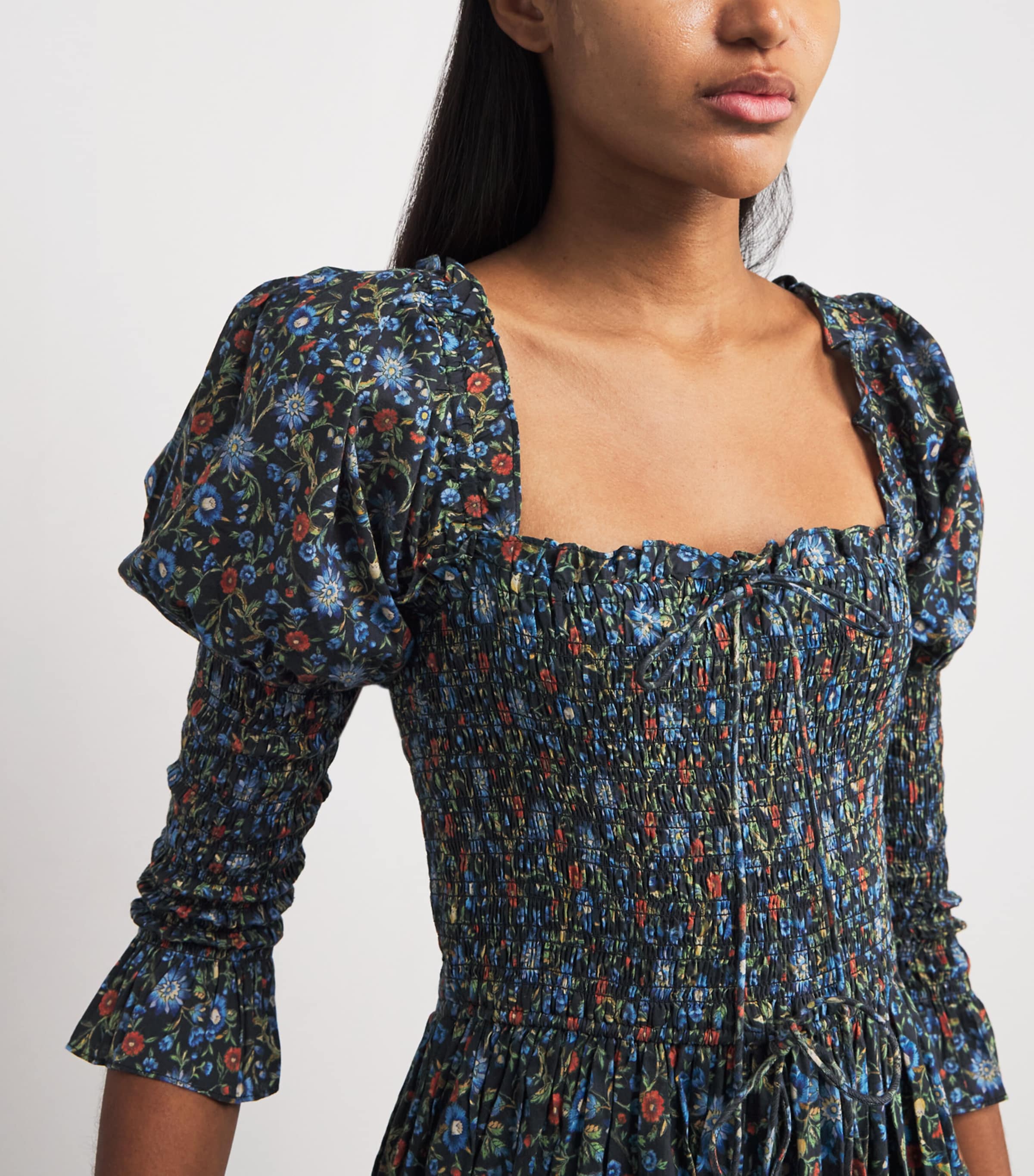 Cotton Bijou Maxi Dress NOIR PRARI DE MNTGNE Image 4