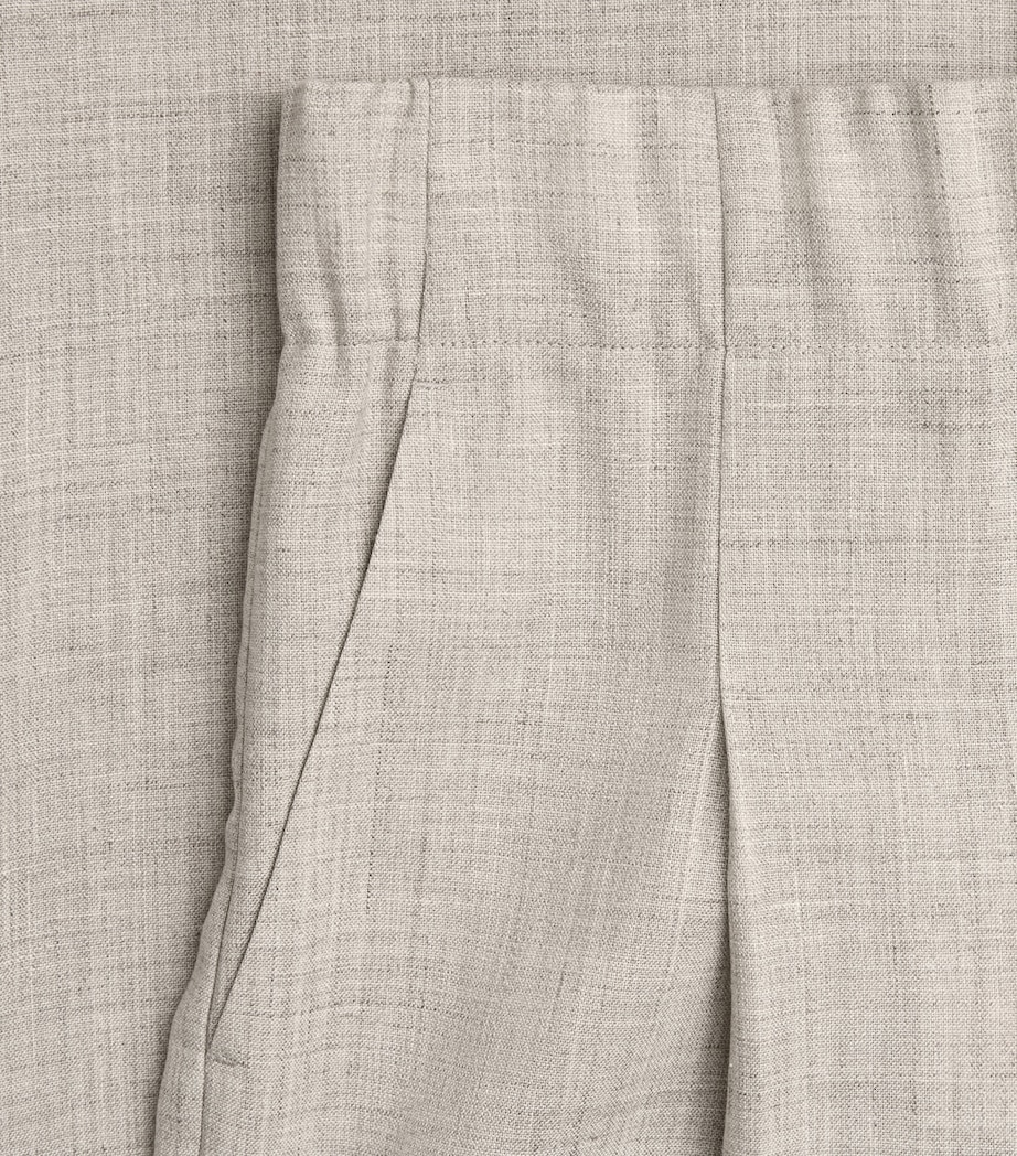 Wool-Cashmere Wide-Leg Trousers TAUPE MULTI Image 5